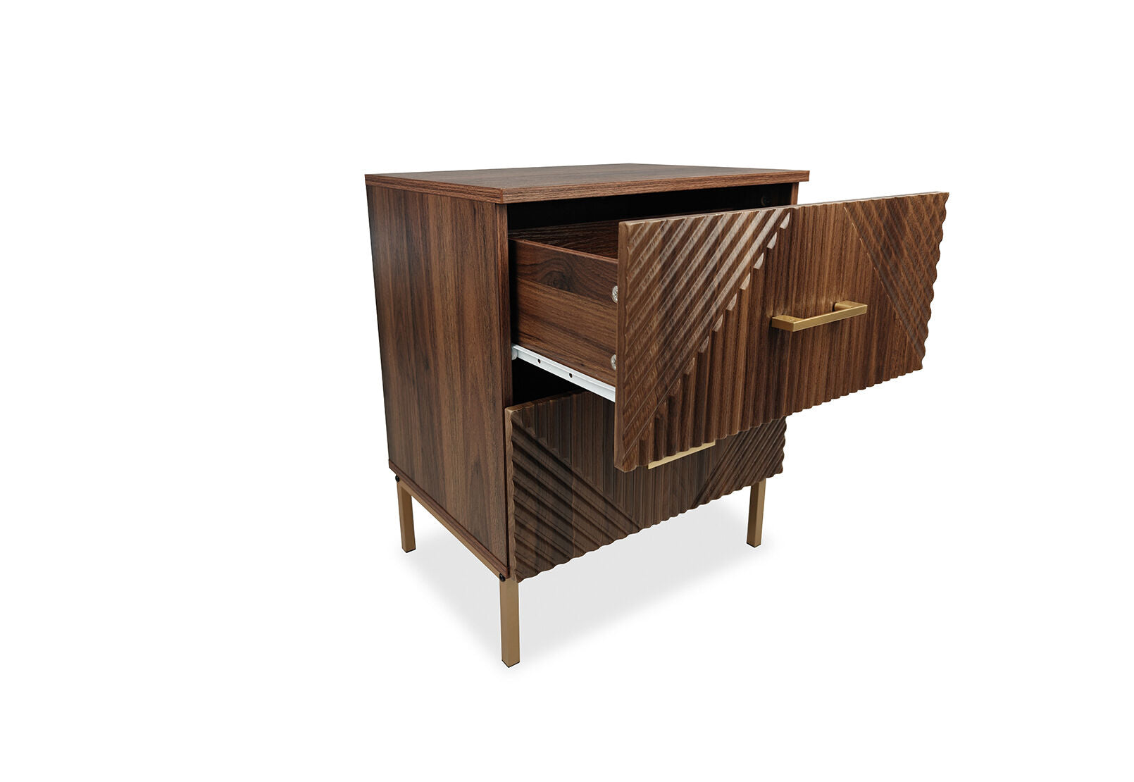 HARRY 2 DRAWER BEDSIDE WALNUT