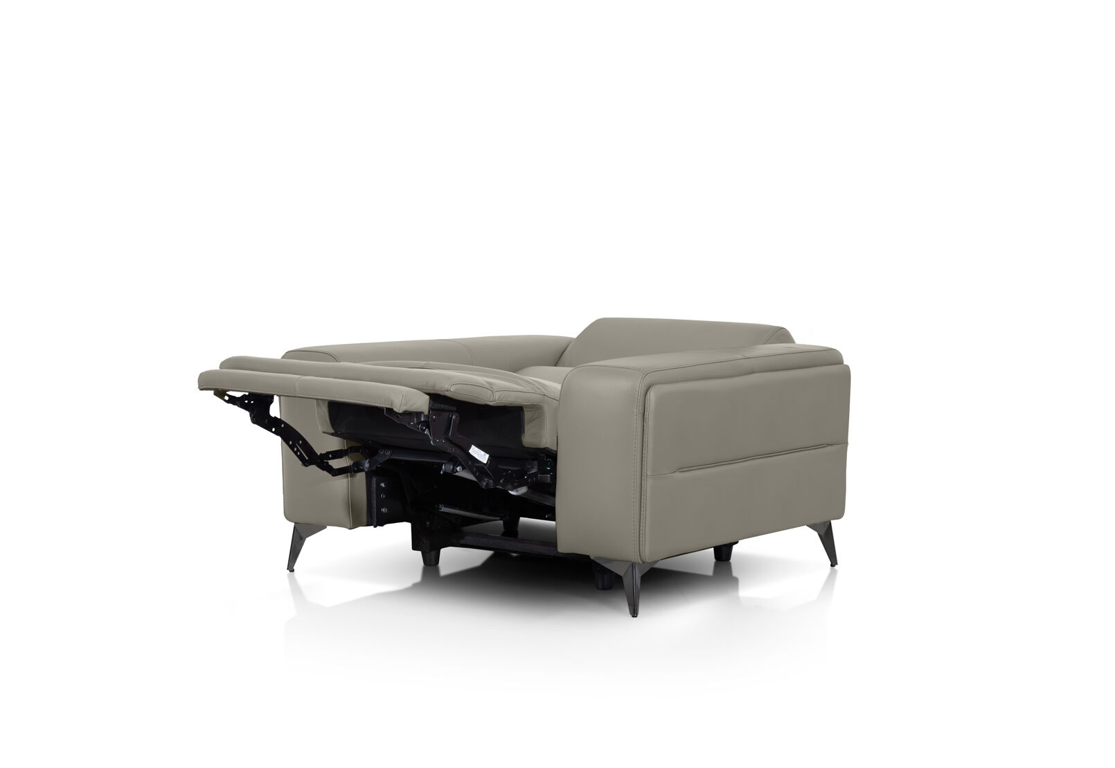 SINATRA LEATHER ELECTRIC RECLINER LIGHT GREY