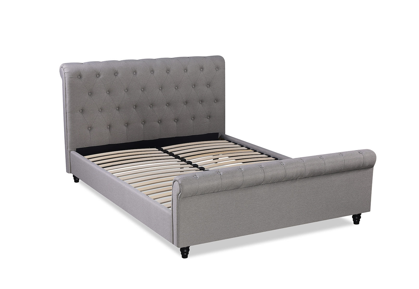 BRIELLE QUEEN BED LIGHT GREY