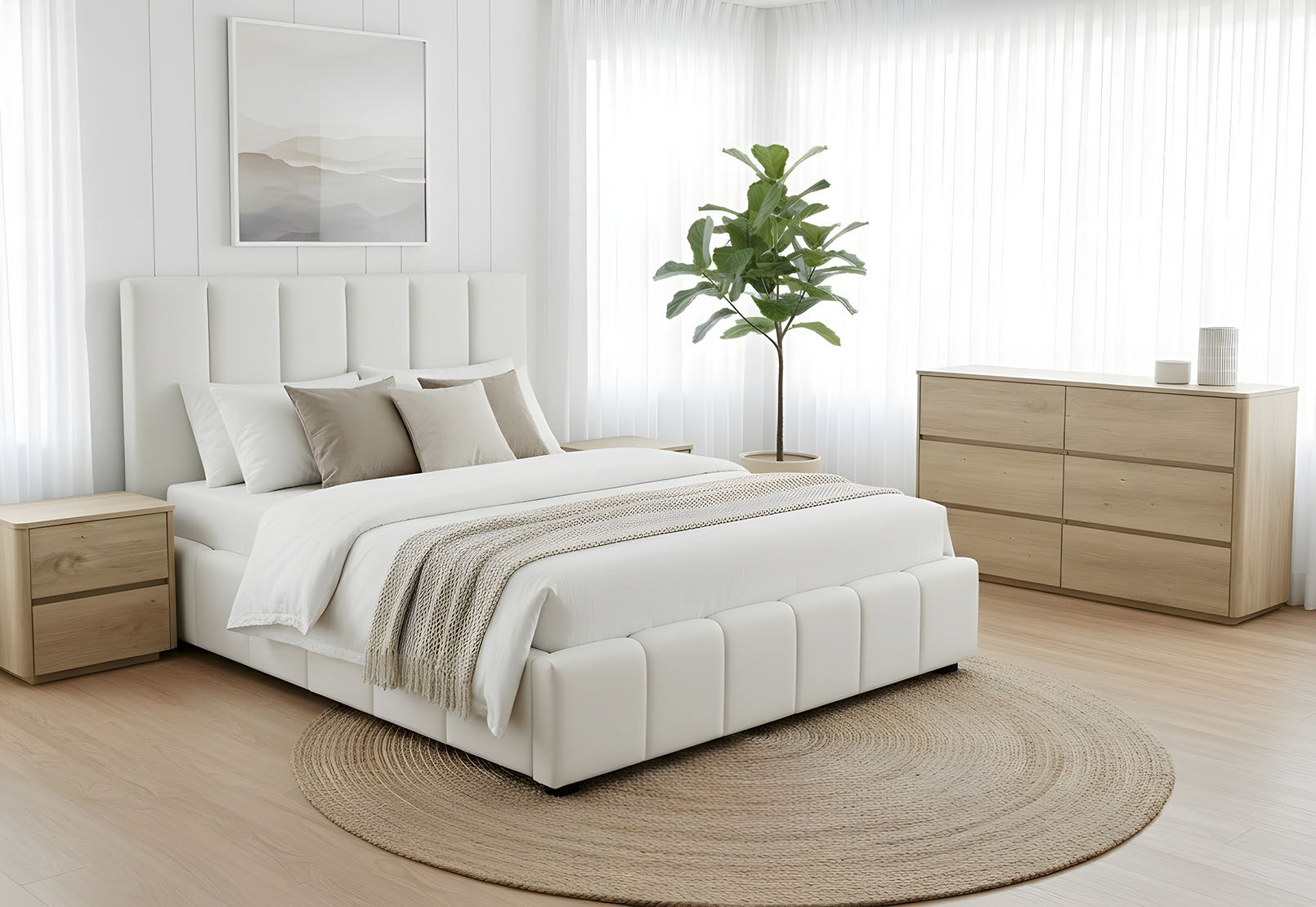 LEZANI QUEEN LIFT BED WHITE