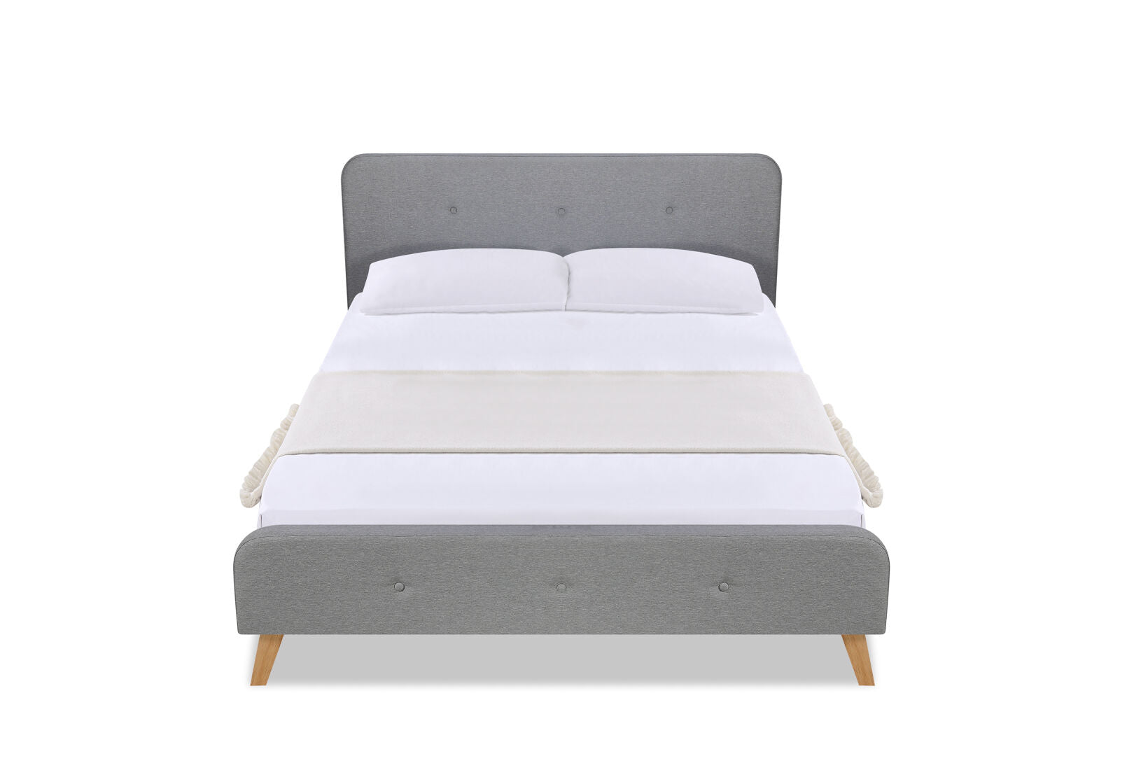 SADIE QUEEN BED LIGHT GREY