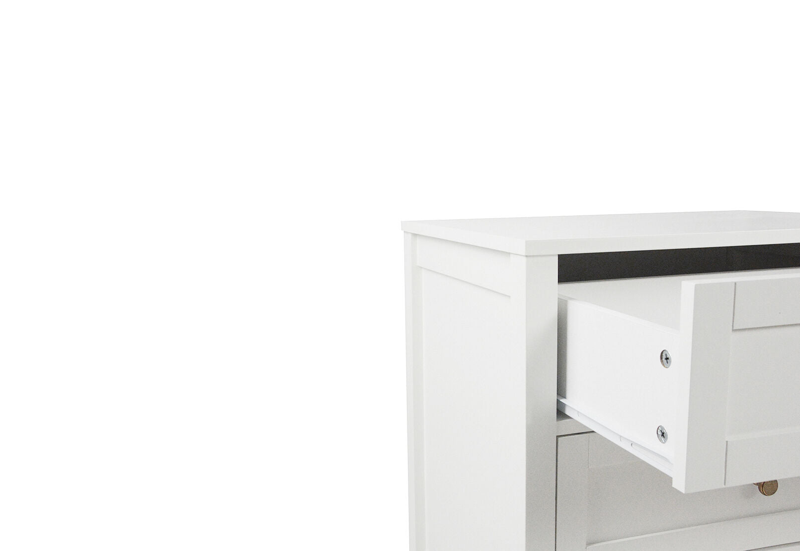 ROBERTSON 3 DRAWER BEDSIDE WHITE