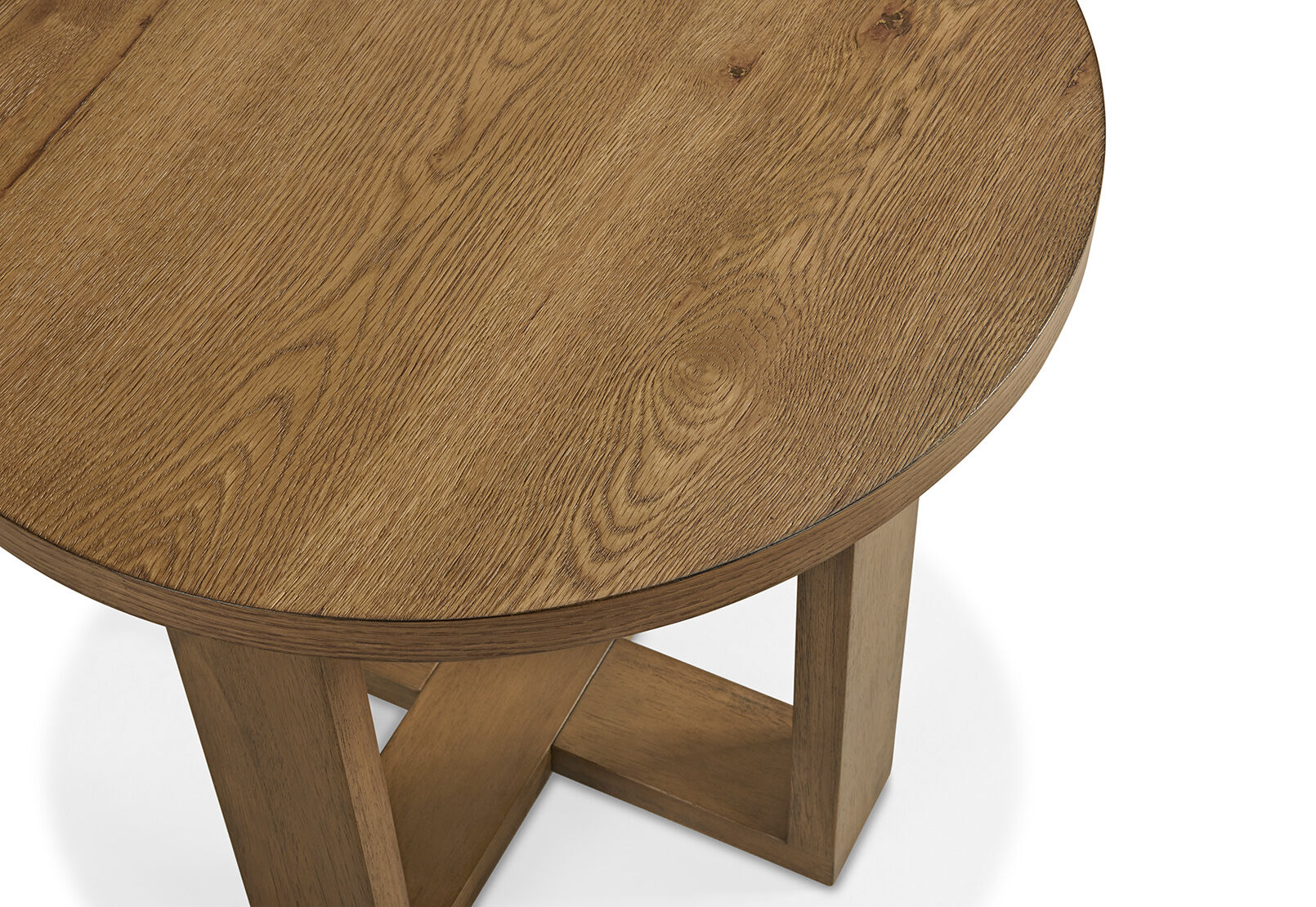 KADEN ROUND LAMP TABLE WALNUT