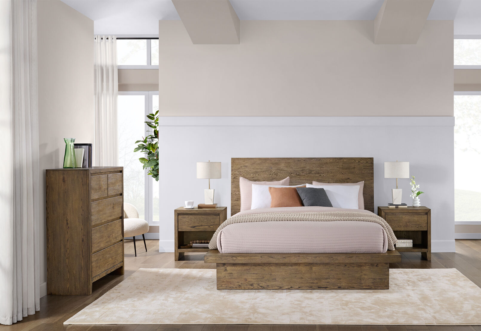DEANDRE KING BED WALNUT