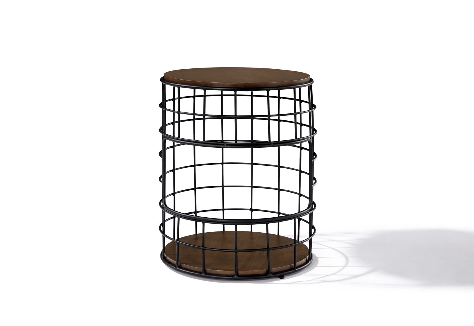 LOGAN LAMP TABLE BLACK/WALNUT
