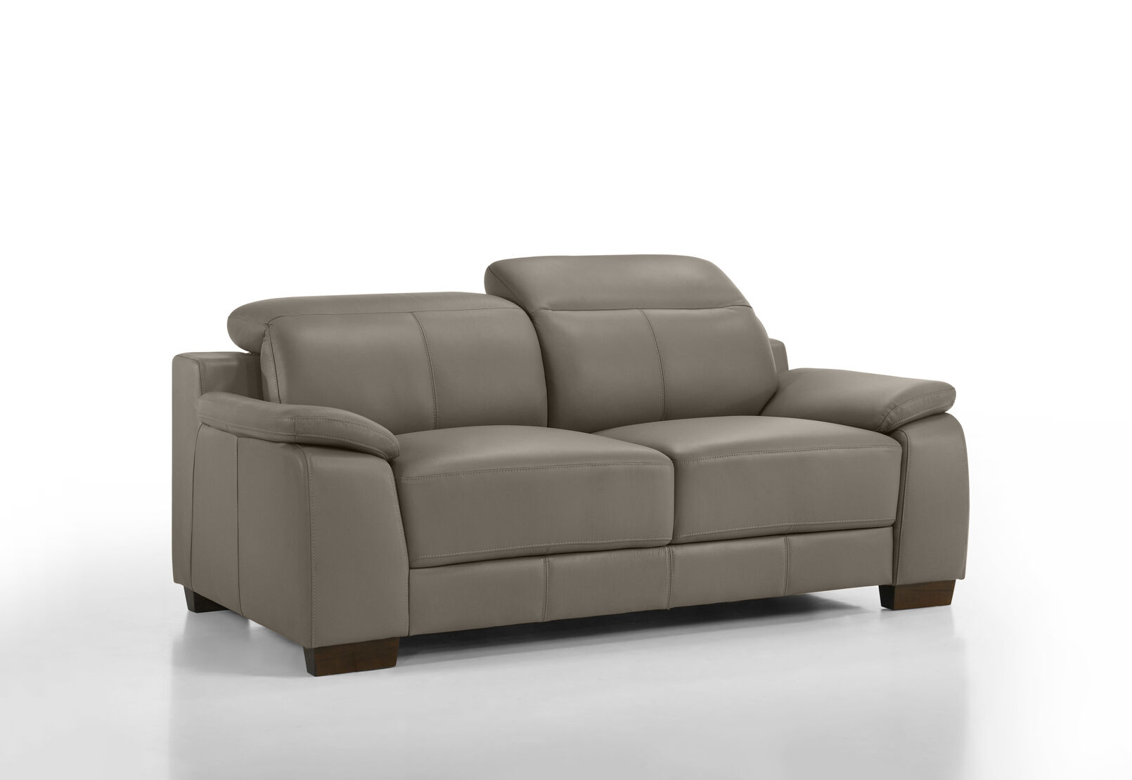 ESCHER LEATHER 2 SEATER SOFA MID GREY