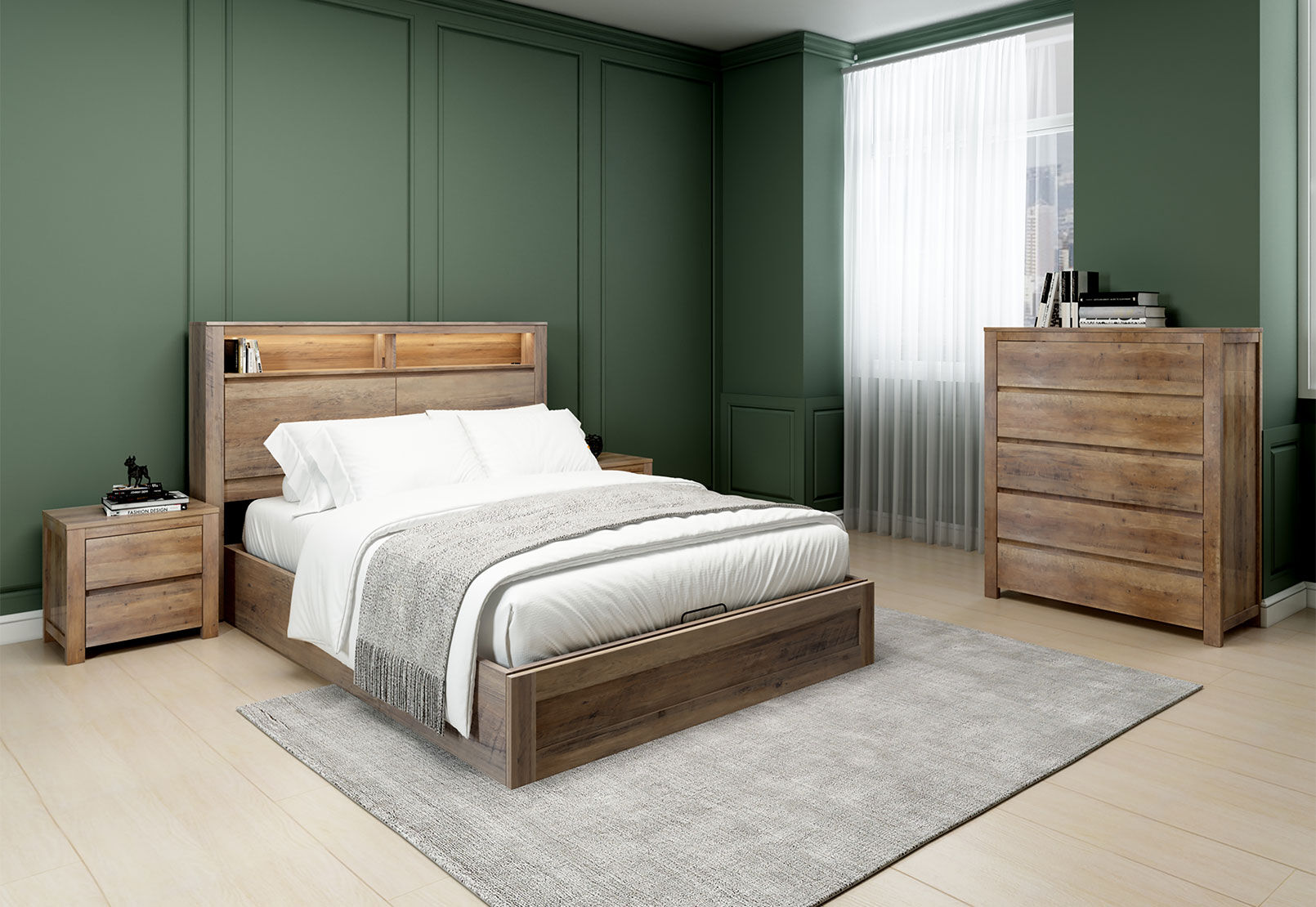 VALDA TALL CHEST WALNUT