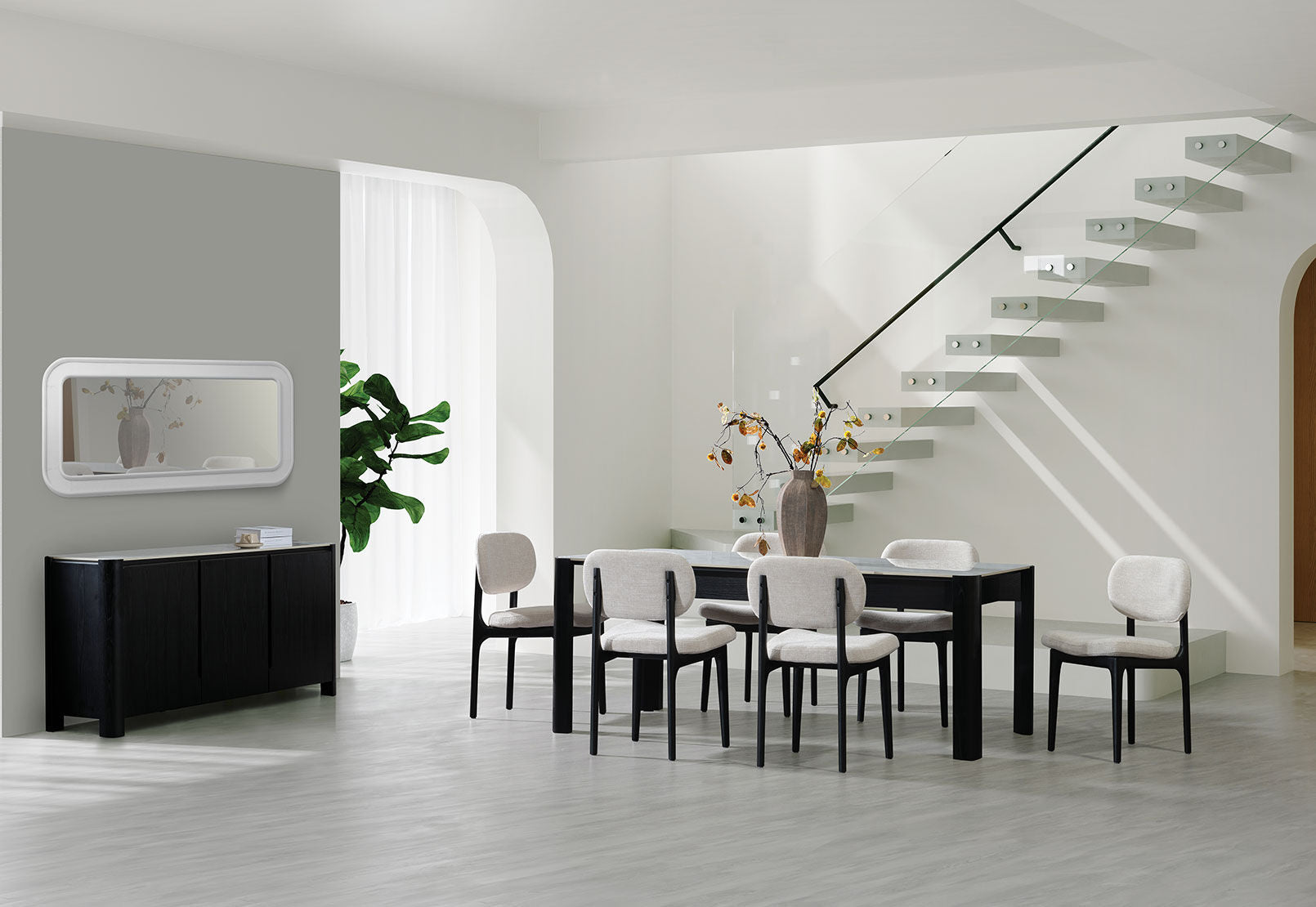 LINUS DINING CHAIR LIGHT GREY