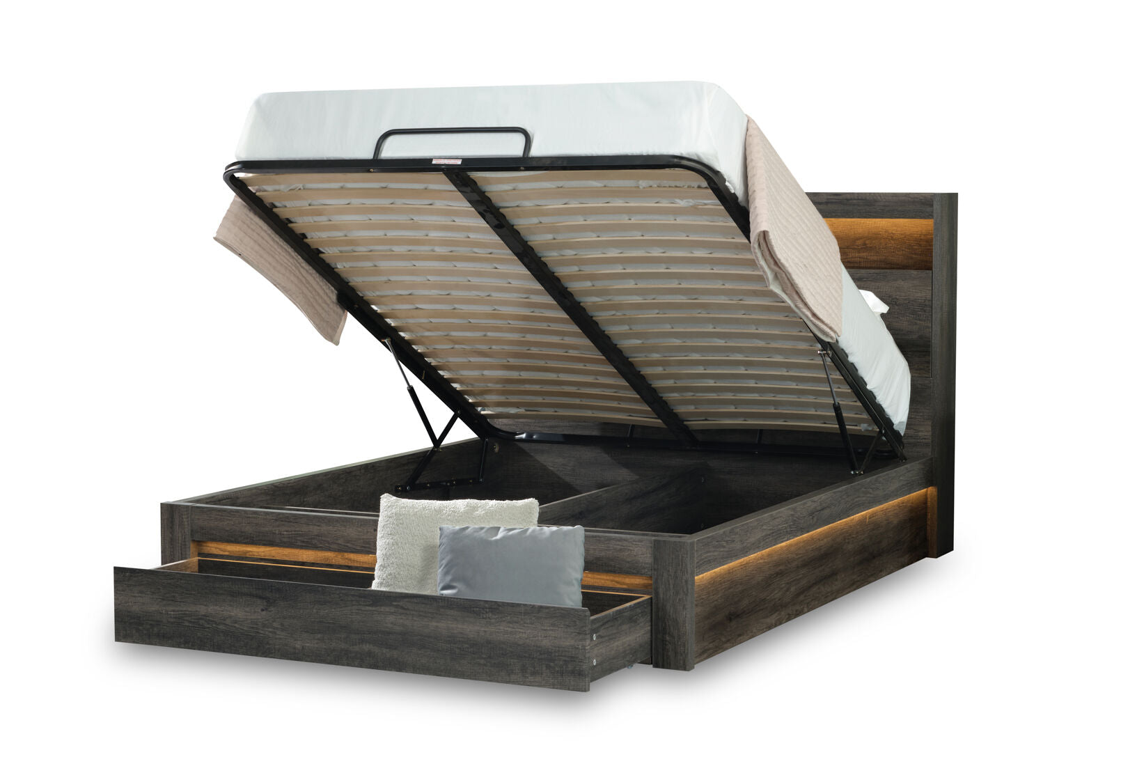 VESPERA QUEEN BED DARK GREY