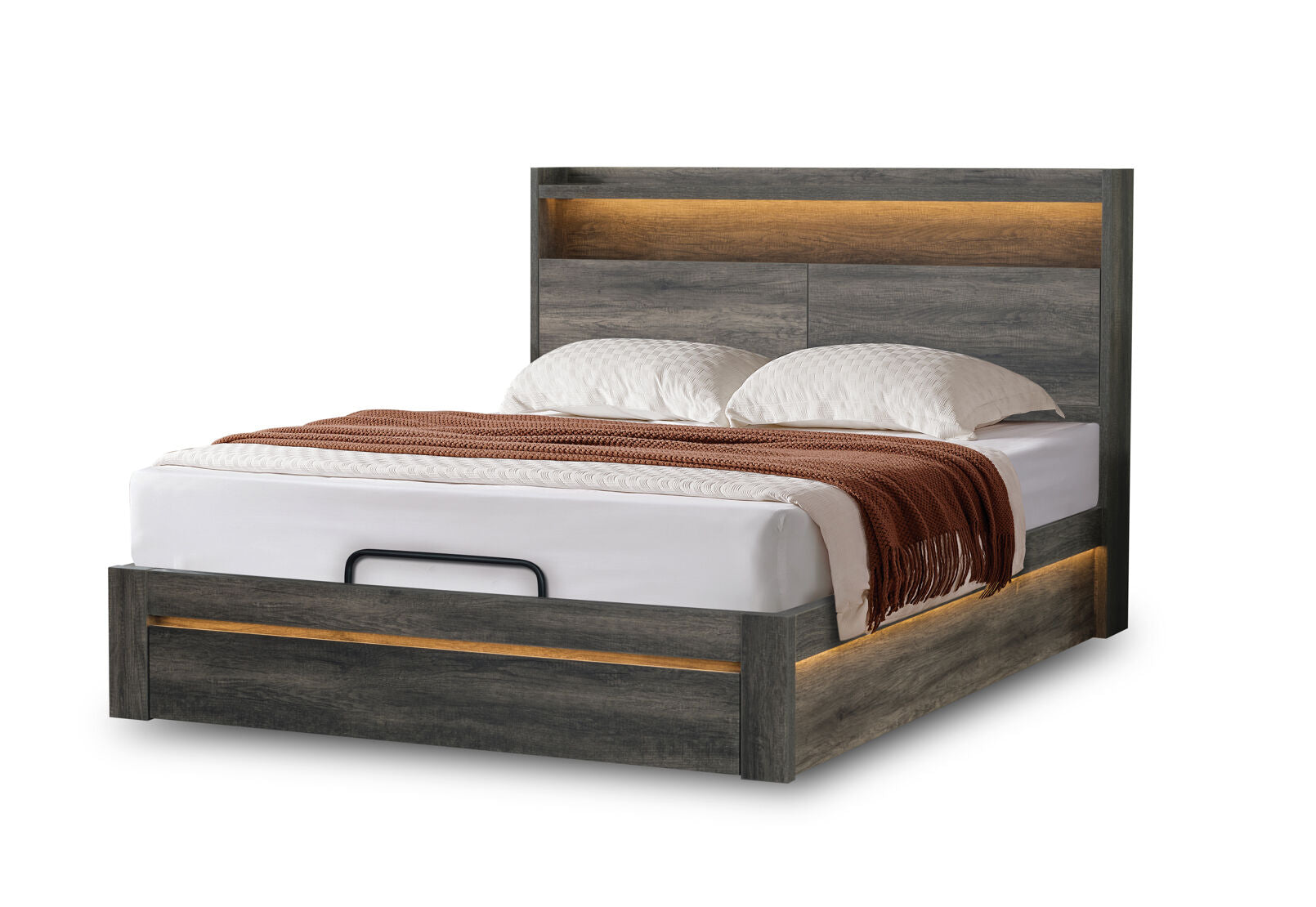 VESPERA QUEEN BED DARK GREY