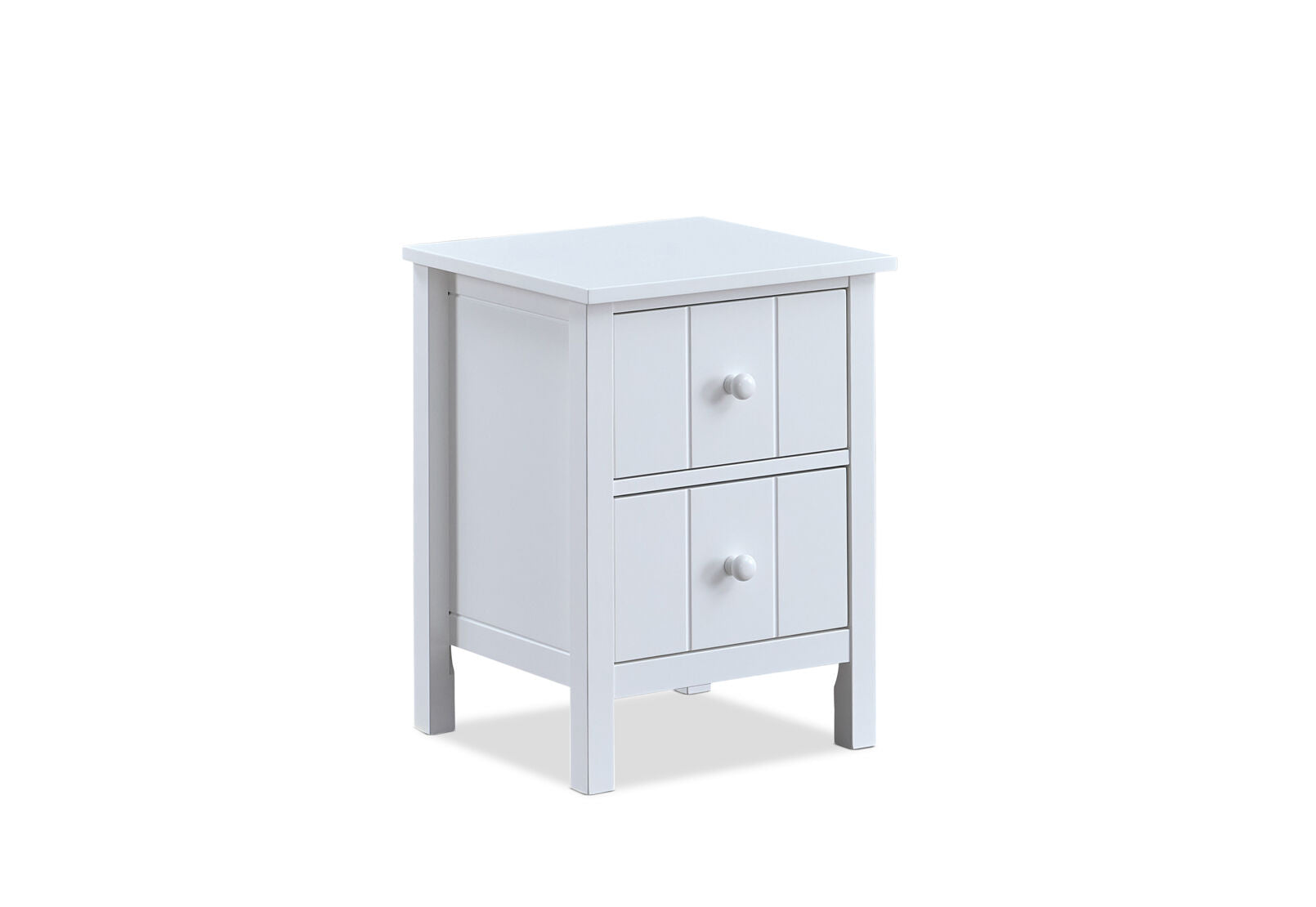 KENORA 2 DRAWER BEDSIDE WHITE