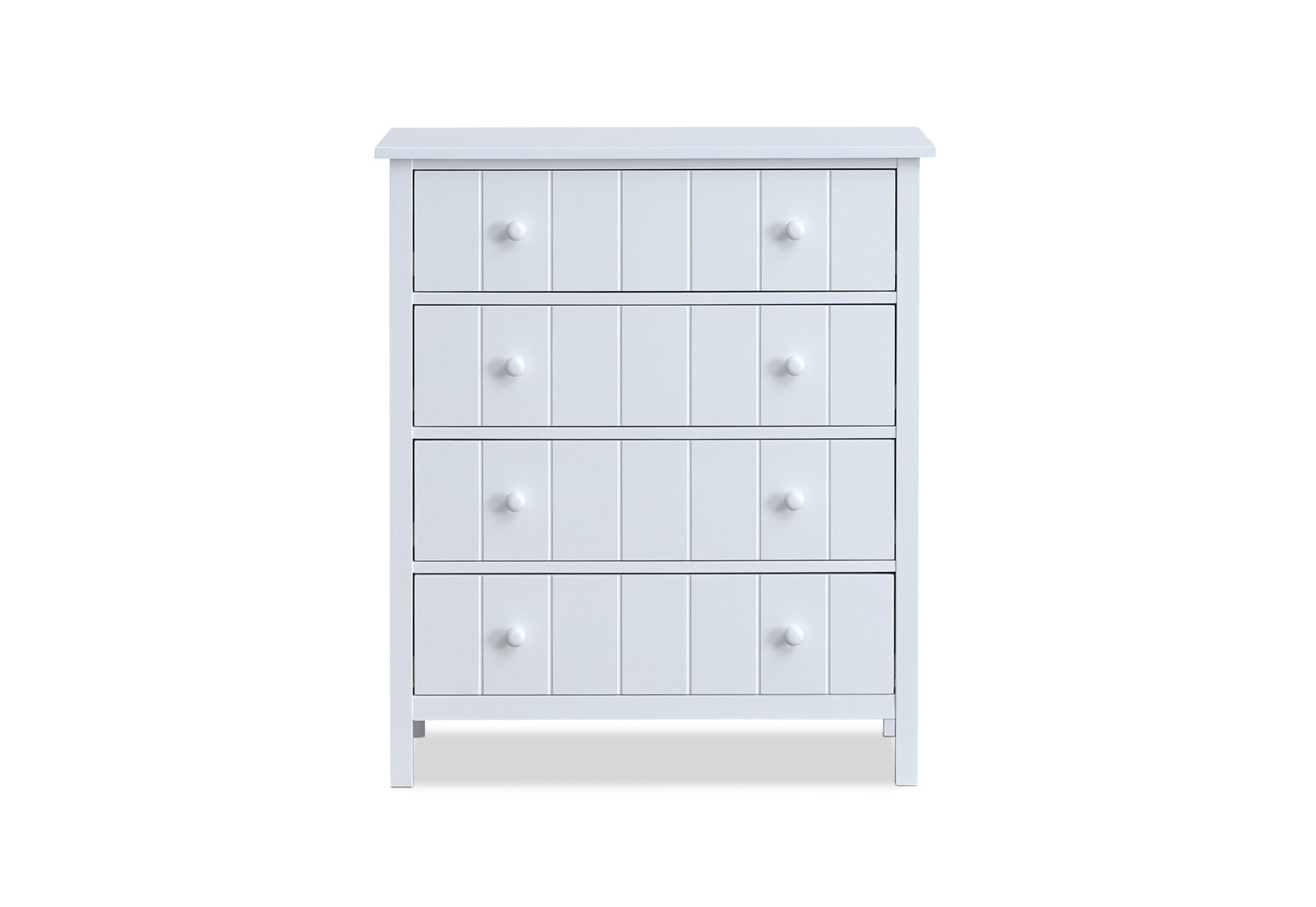 KENORA 4 DRAWER TALL CHEST WHITE