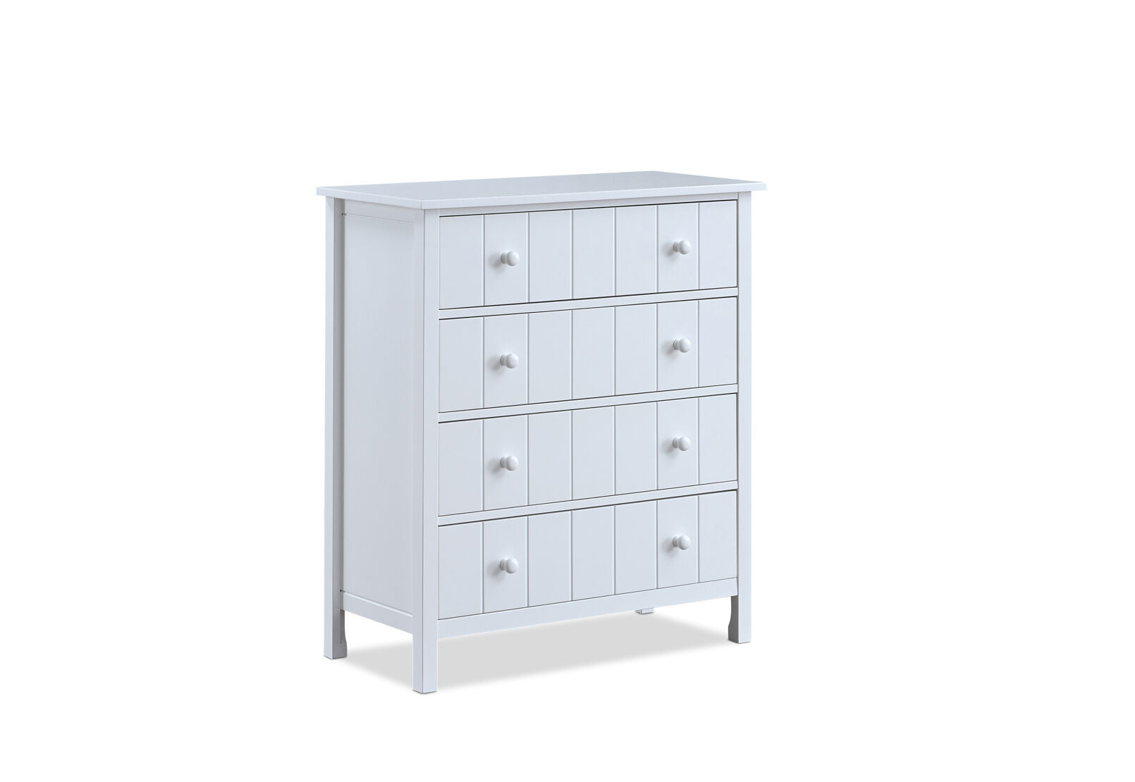 KENORA 4 DRAWER TALL CHEST WHITE