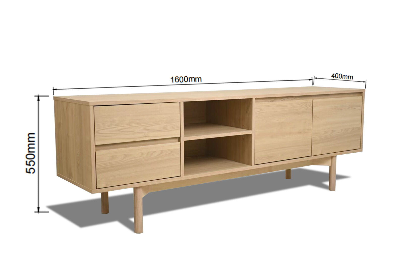 BULLOCK ENTERTAINMENT UNIT OAK