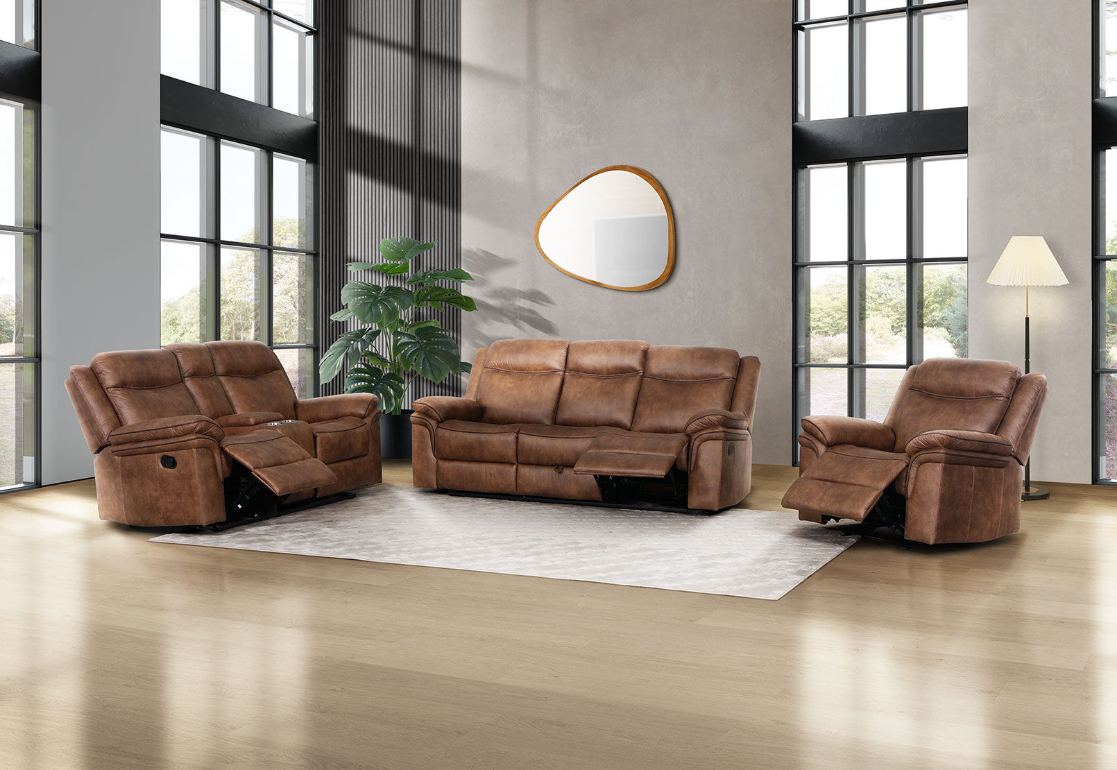 TULSA FABRIC RECLINER TAN