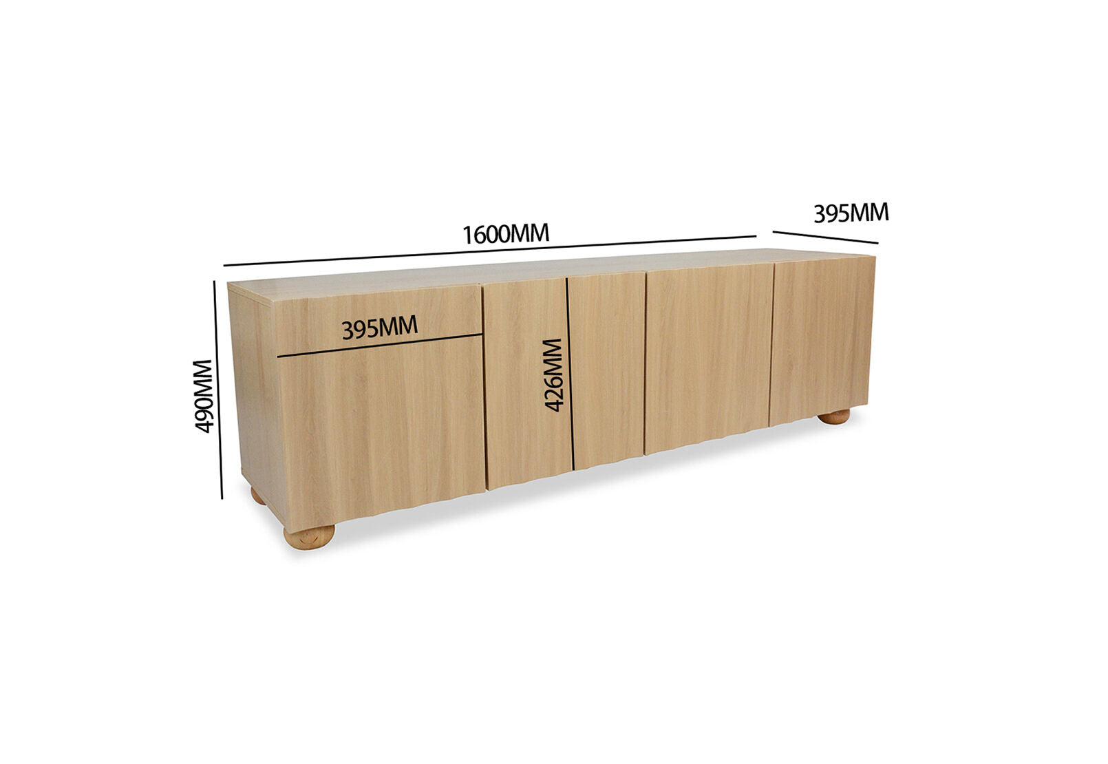 POWERS 4 DOOR ENTERTAINMENT UNIT NATURAL