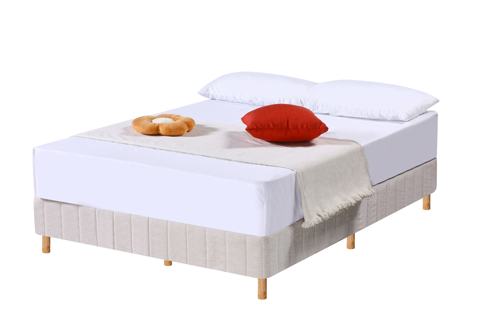 BOLOGNA DOUBLE BED BASE BEIGE