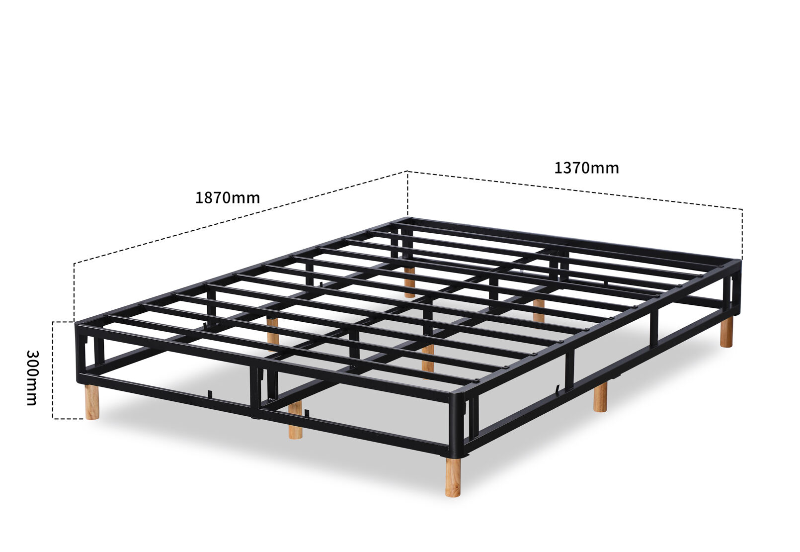 BOLOGNA DOUBLE BED BASE BEIGE