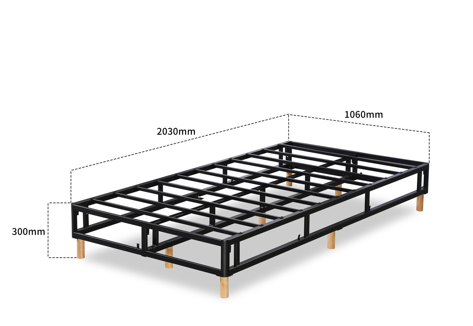 BOLOGNA KING SINGLE BED BASE BEIGE