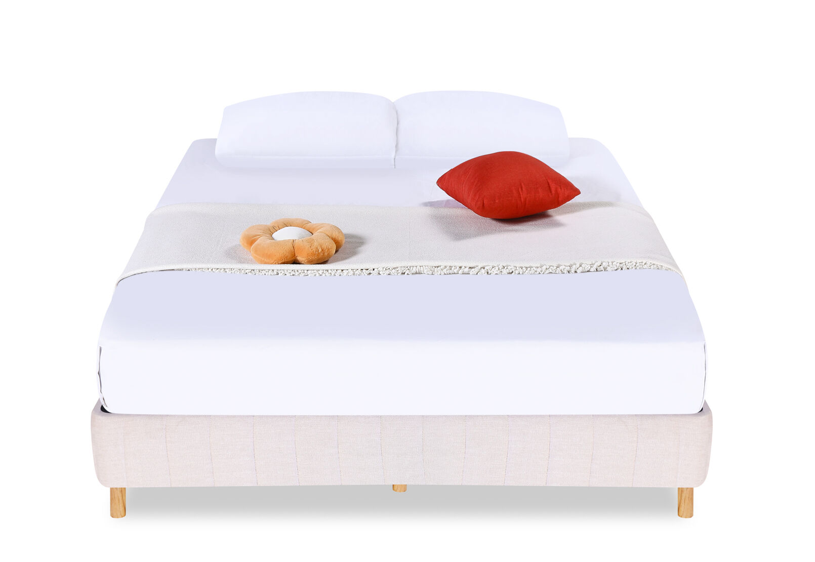 BOLOGNA QUEEN BED BASE BEIGE