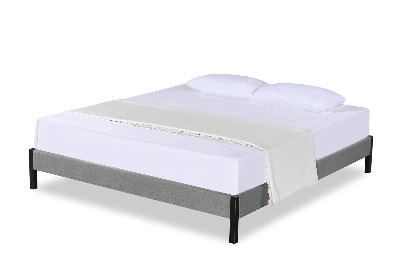 CARPENTER KING BED BASE GREY