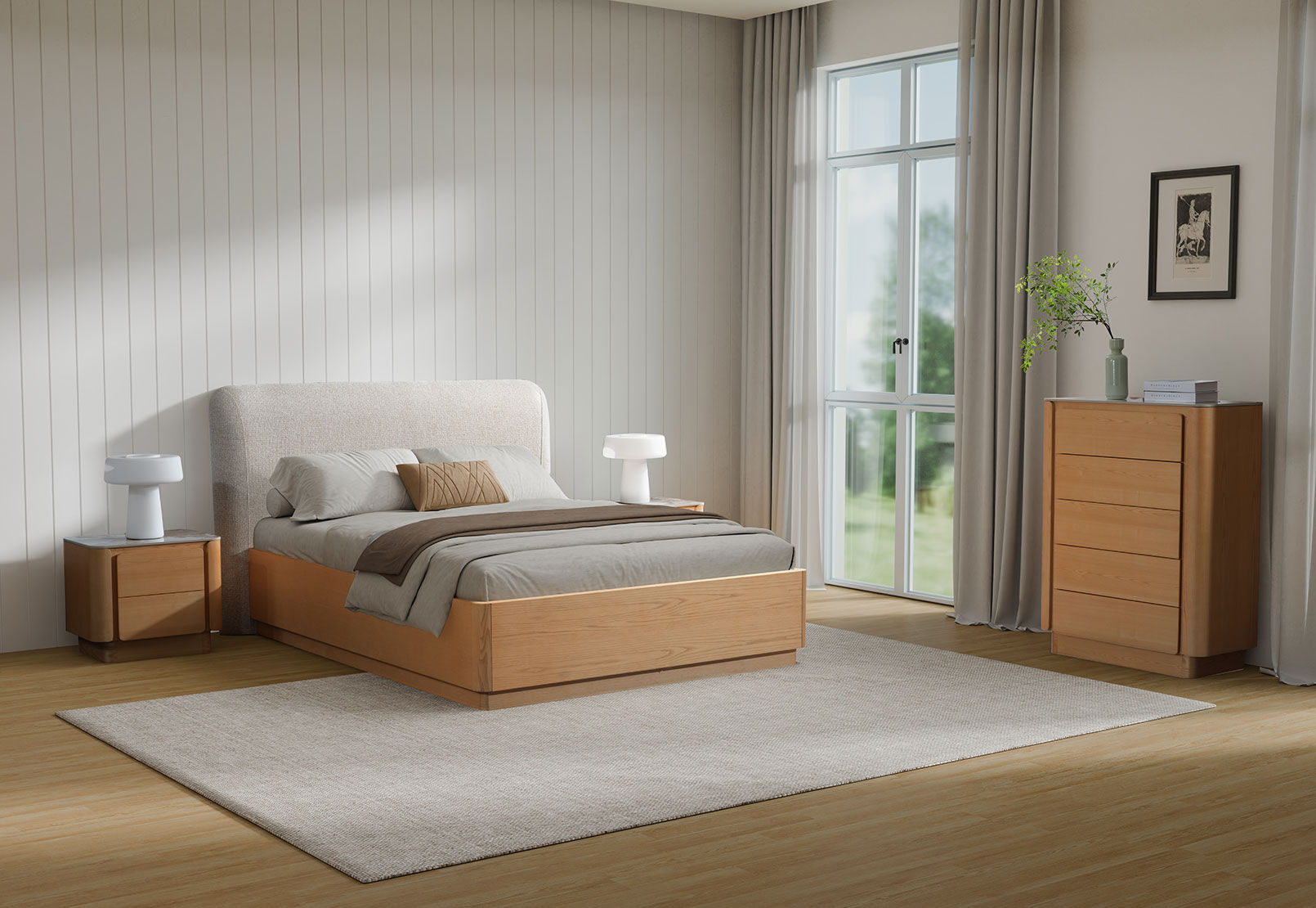 VINCENTIO BEDSIDE NATURAL WHITE