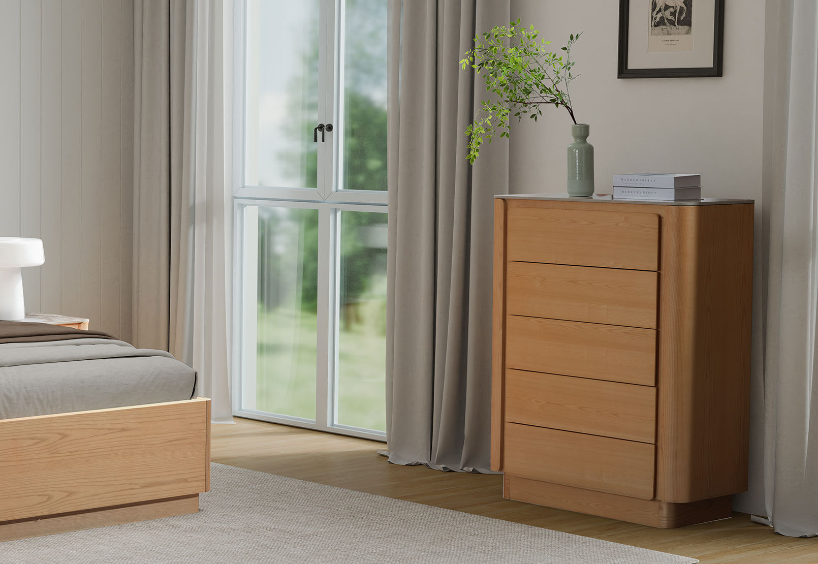 VINCENTIO TALL CHEST NATURAL WHITE