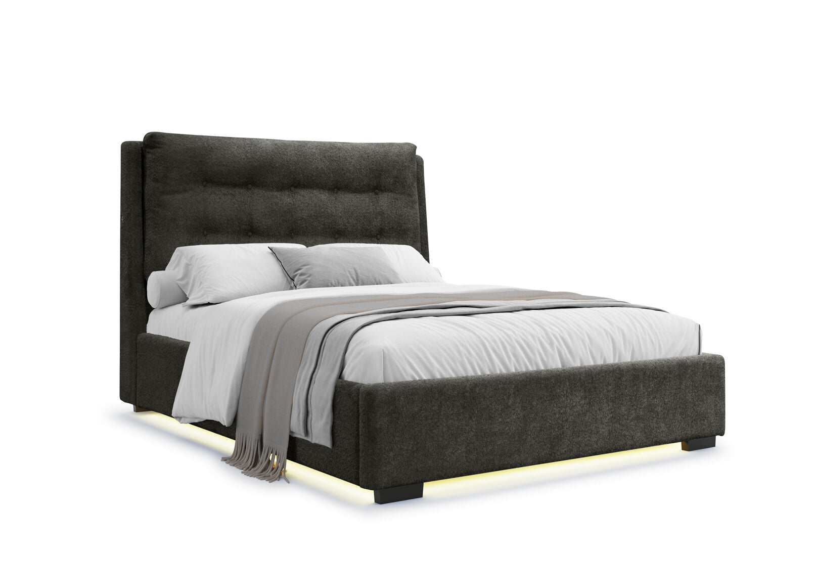 MORI QUEEN BED CHARCOAL