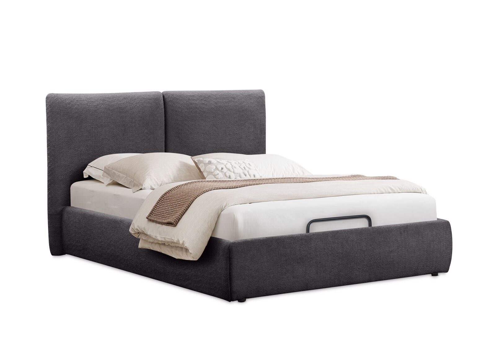 PUEBLO QUEEN BED DARK GREY