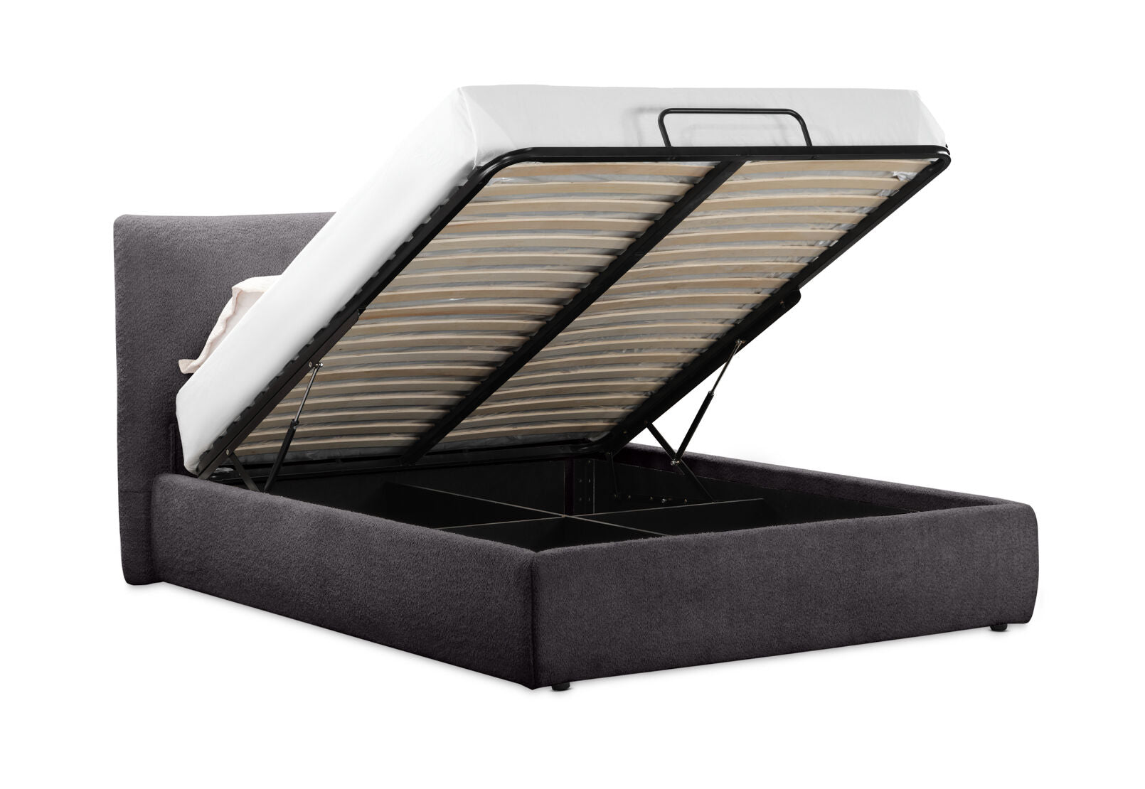 PUEBLO QUEEN BED DARK GREY