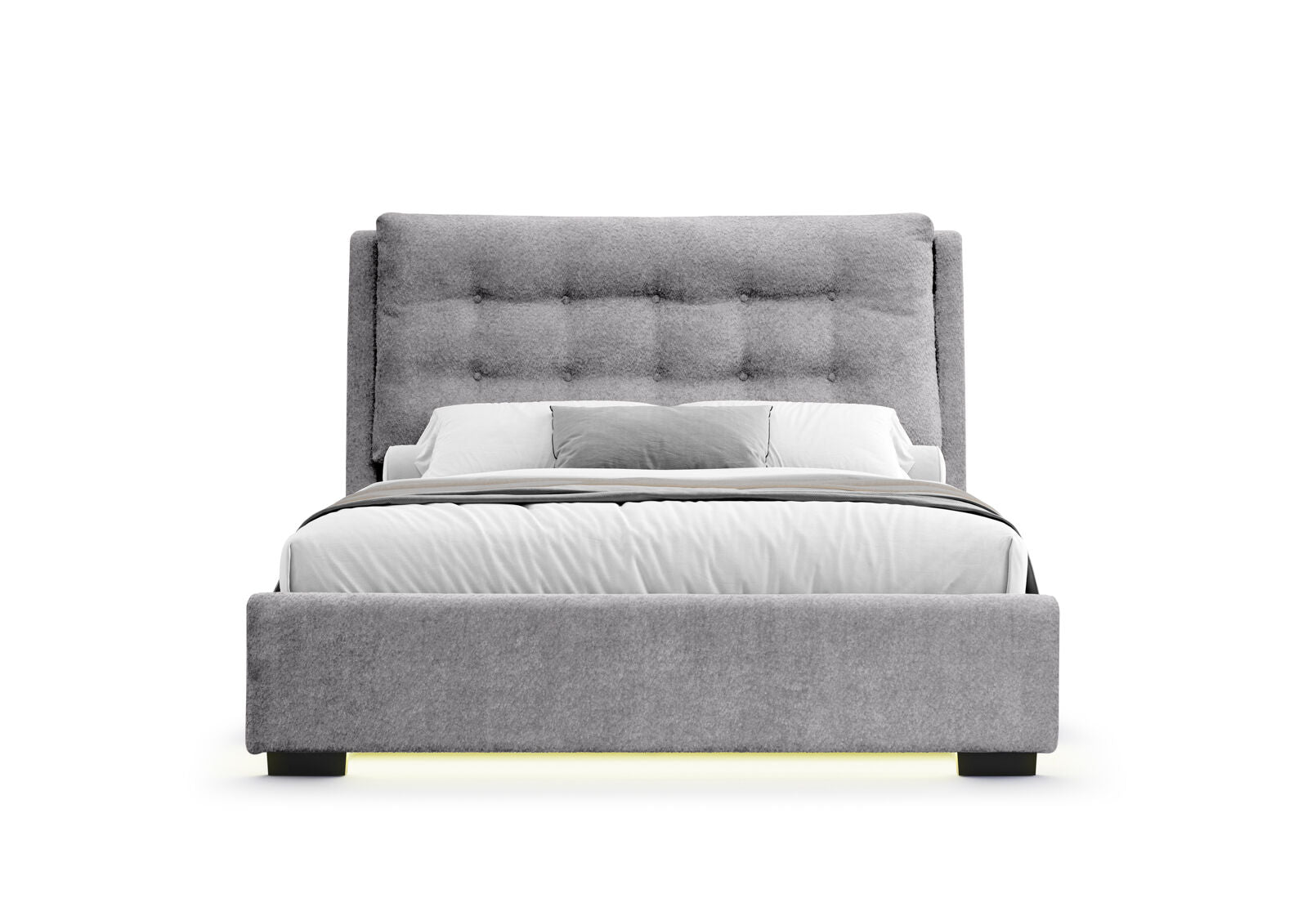 MORI QUEEN BED LIGHT GREY