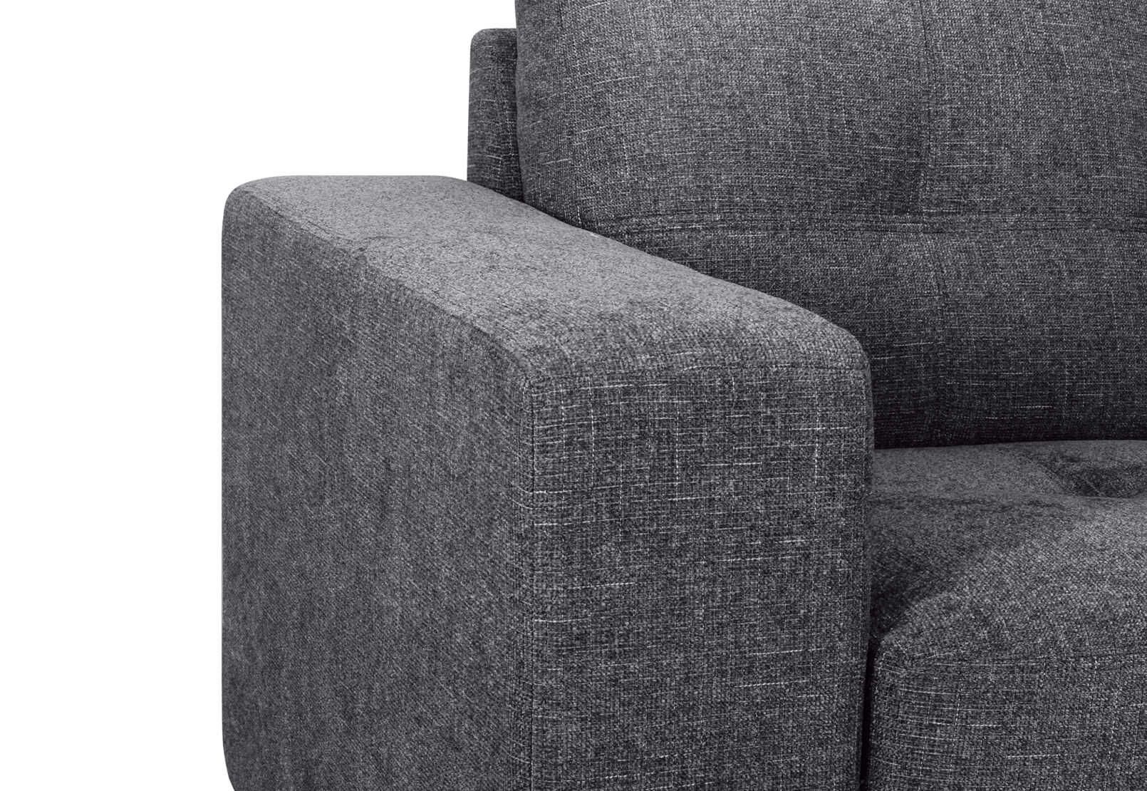 DIAMOND FABRIC 3 SEATER SOFA DARK GREY