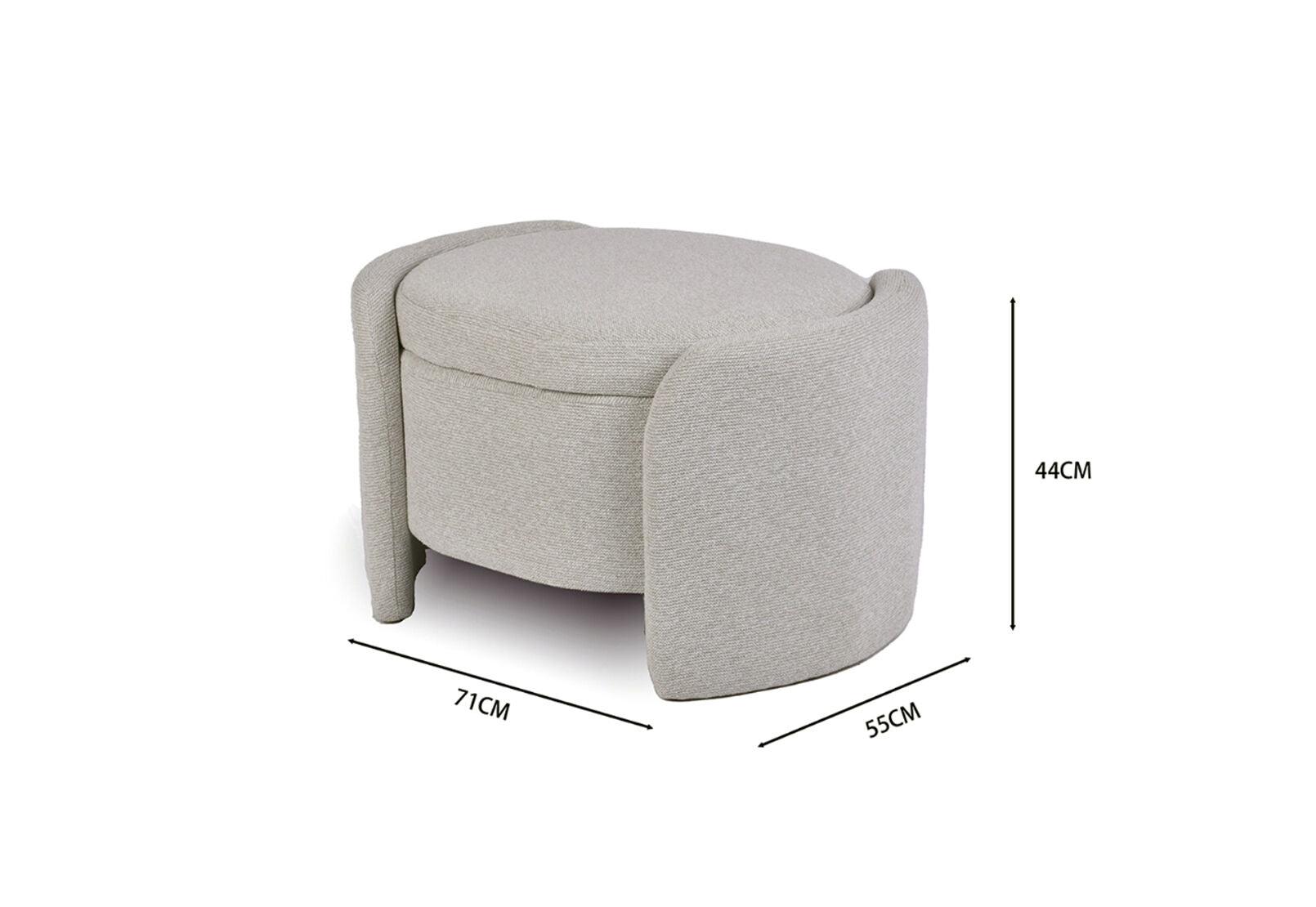BICHENO STORAGE OTTOMAN BEIGE