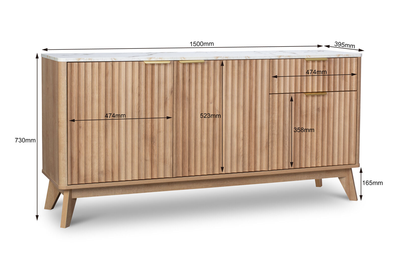WHITEHEAD BUFFET NATURAL WHITE