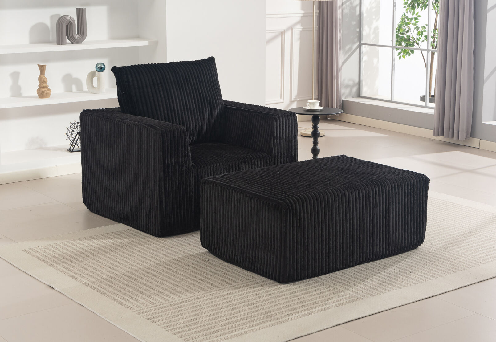 LANGRES ACCENT CHAIR BLACK
