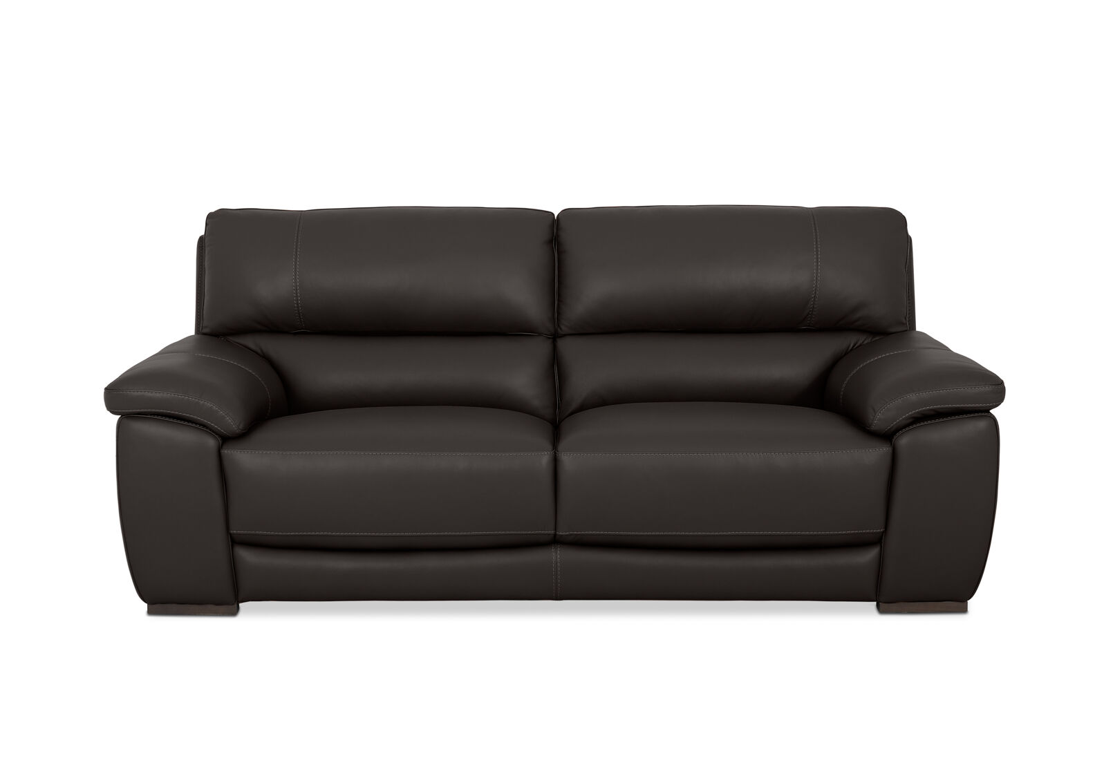 WILCOT LEATHER 2.5 SEATER SOFA CHOCOLATE
