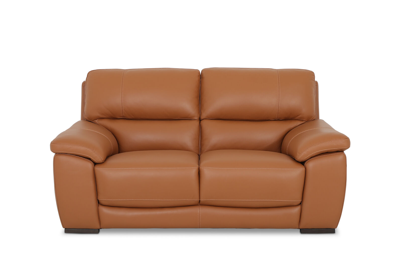 WILCOT LEATHER 2 SEATER SOFA TAN