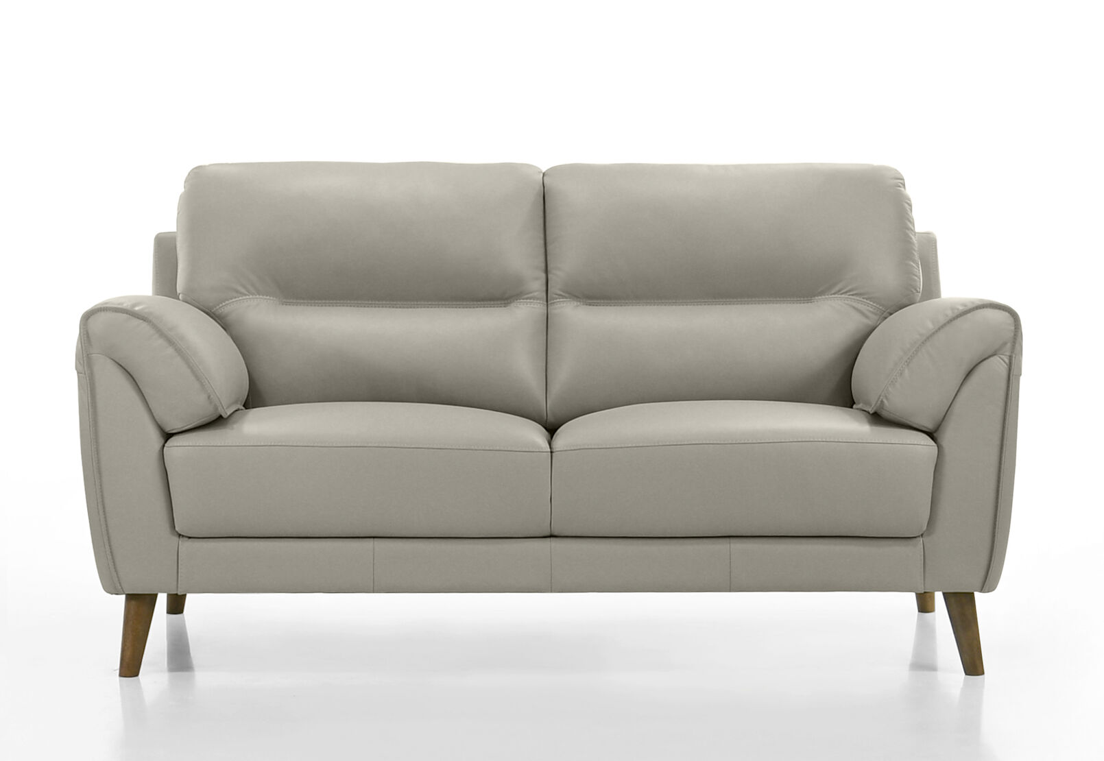 CARNABY LEATHER 2 Seater Sofa LIGHT GREY