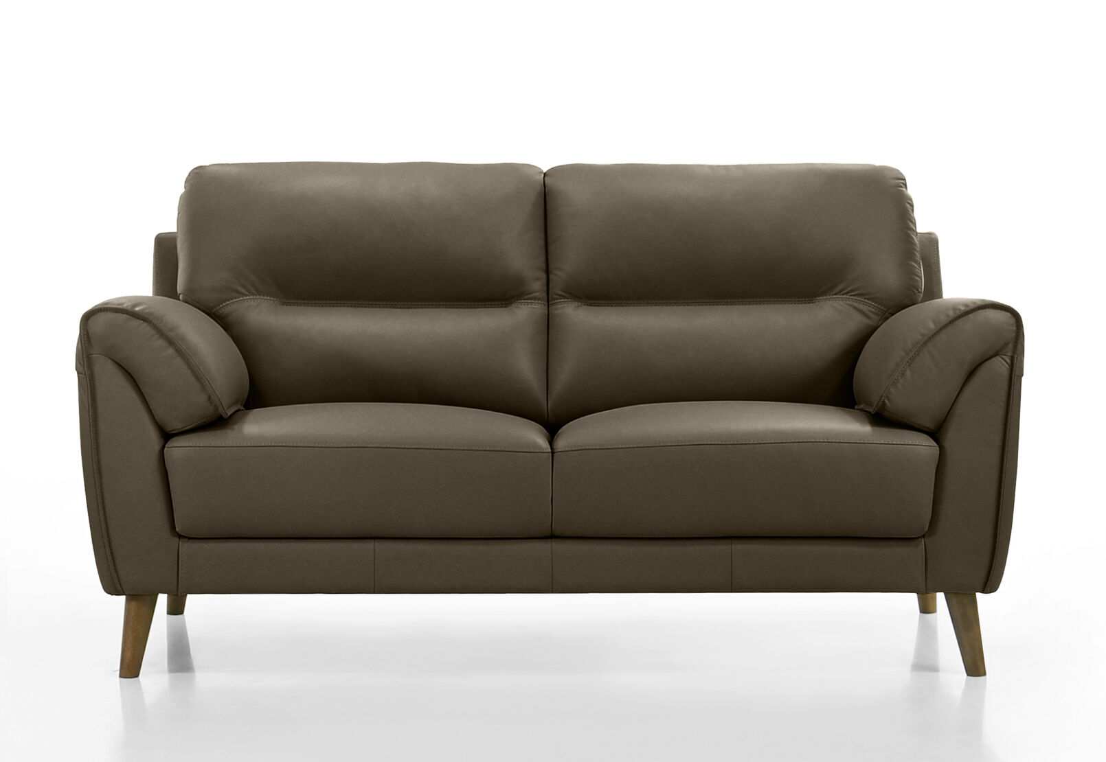 CARNABY LEATHER 2 SEATER SOFA OLIVE GREEN
