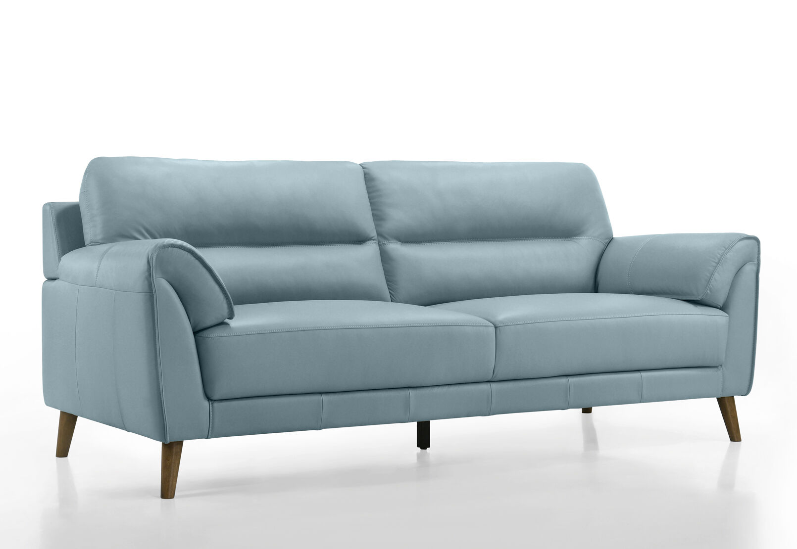 CARNABY LEATHER 3 SEATER SOFA BLUE