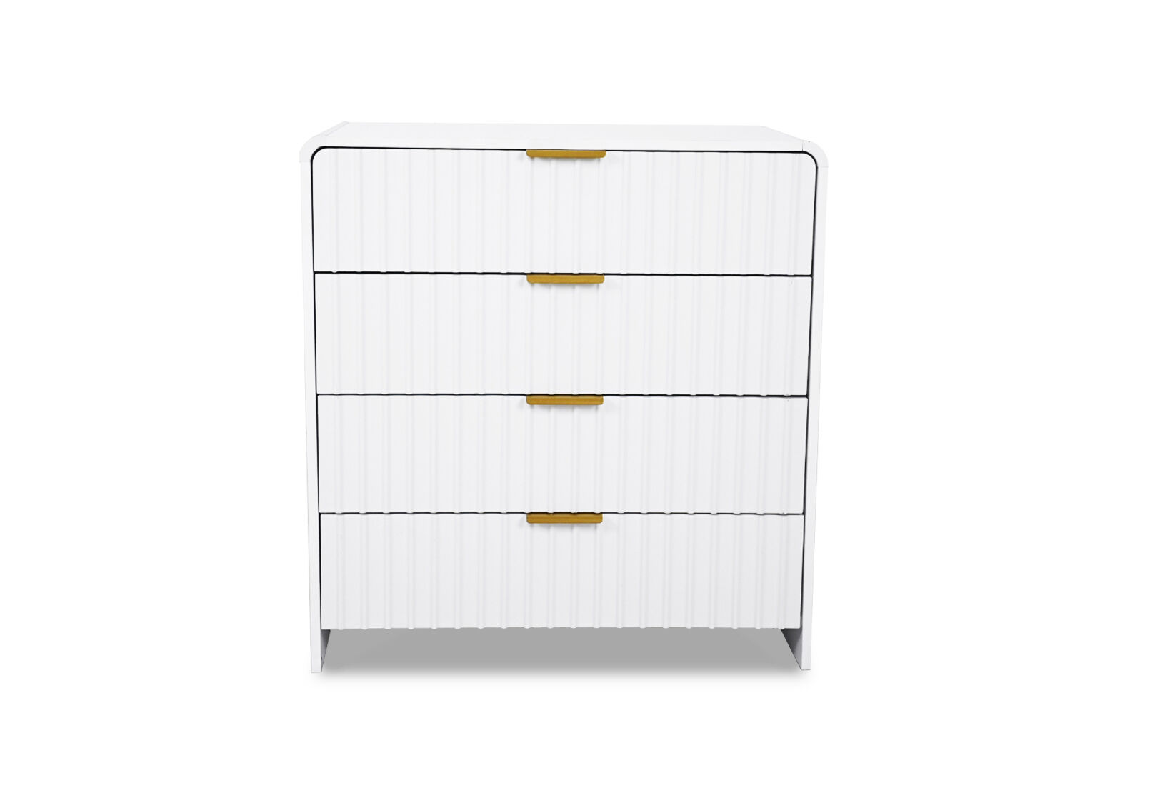 CARRARA 4 DRAWER TALL CHEST WHITE