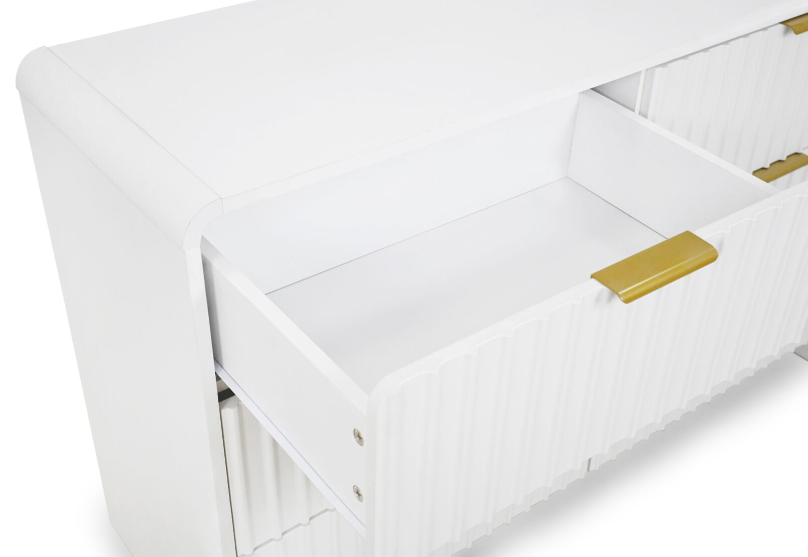 CARRARA 6 DRAWER DRESSER WHITE