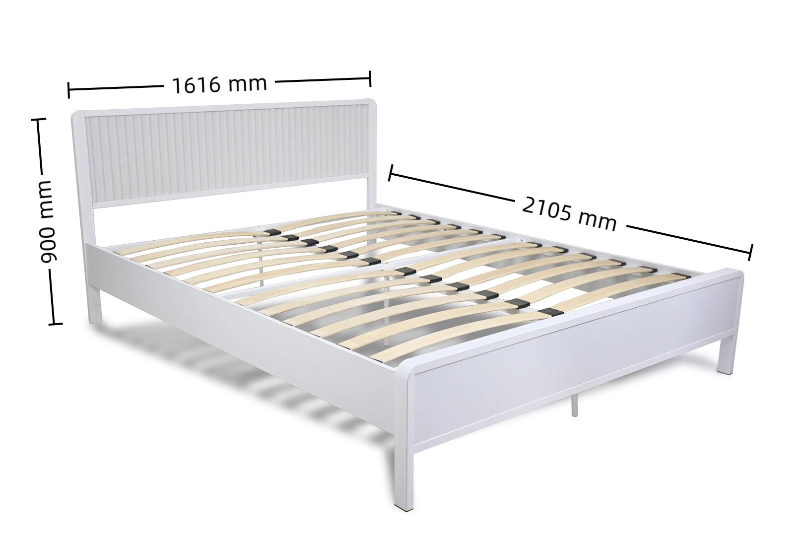 CARRARA QUEEN BED WHITE