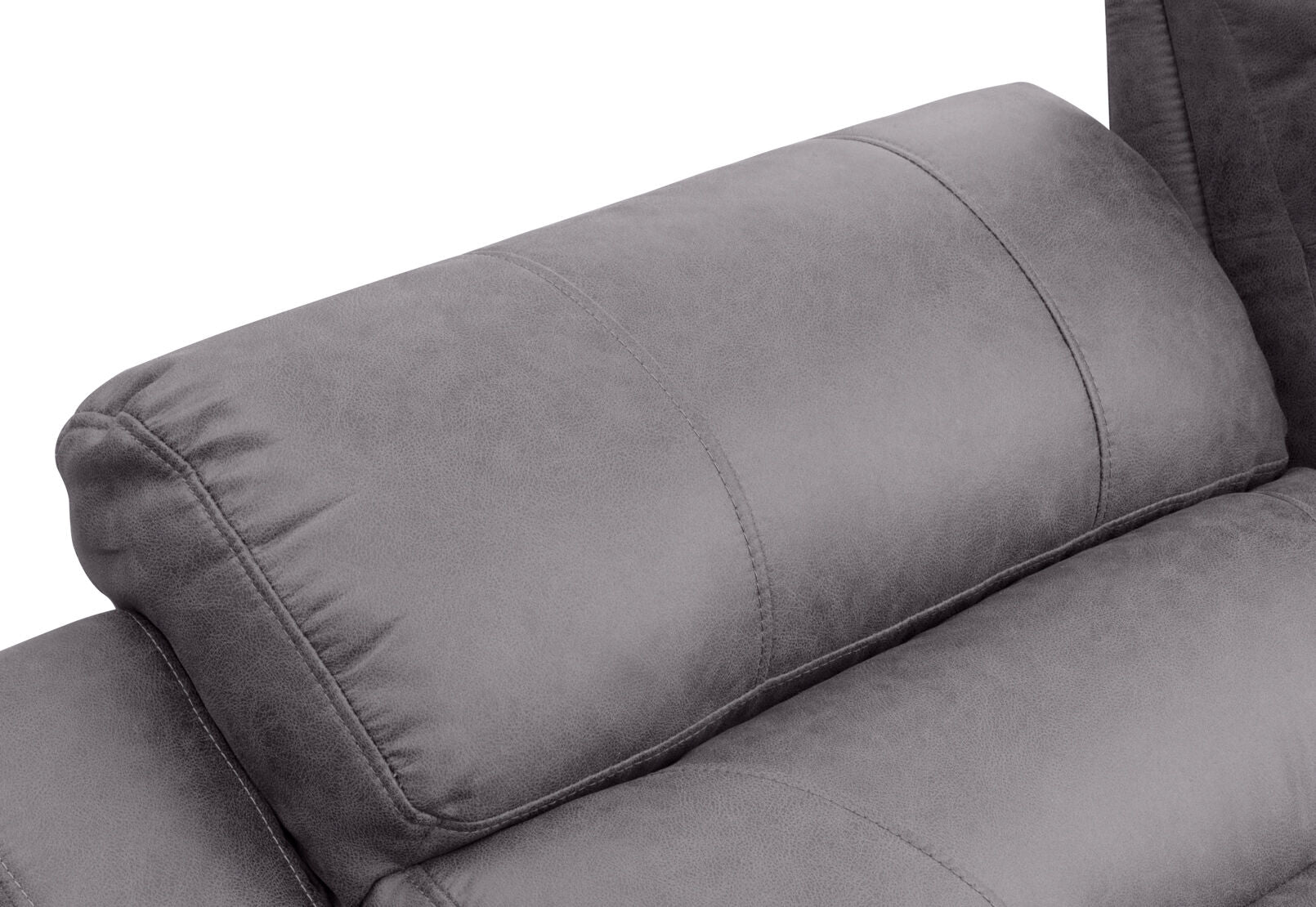 KESWICK FABRIC 3 SEATER WITH 2 INBUILT RECLINERS & DROP DOWN TABLE LIGHT GREY