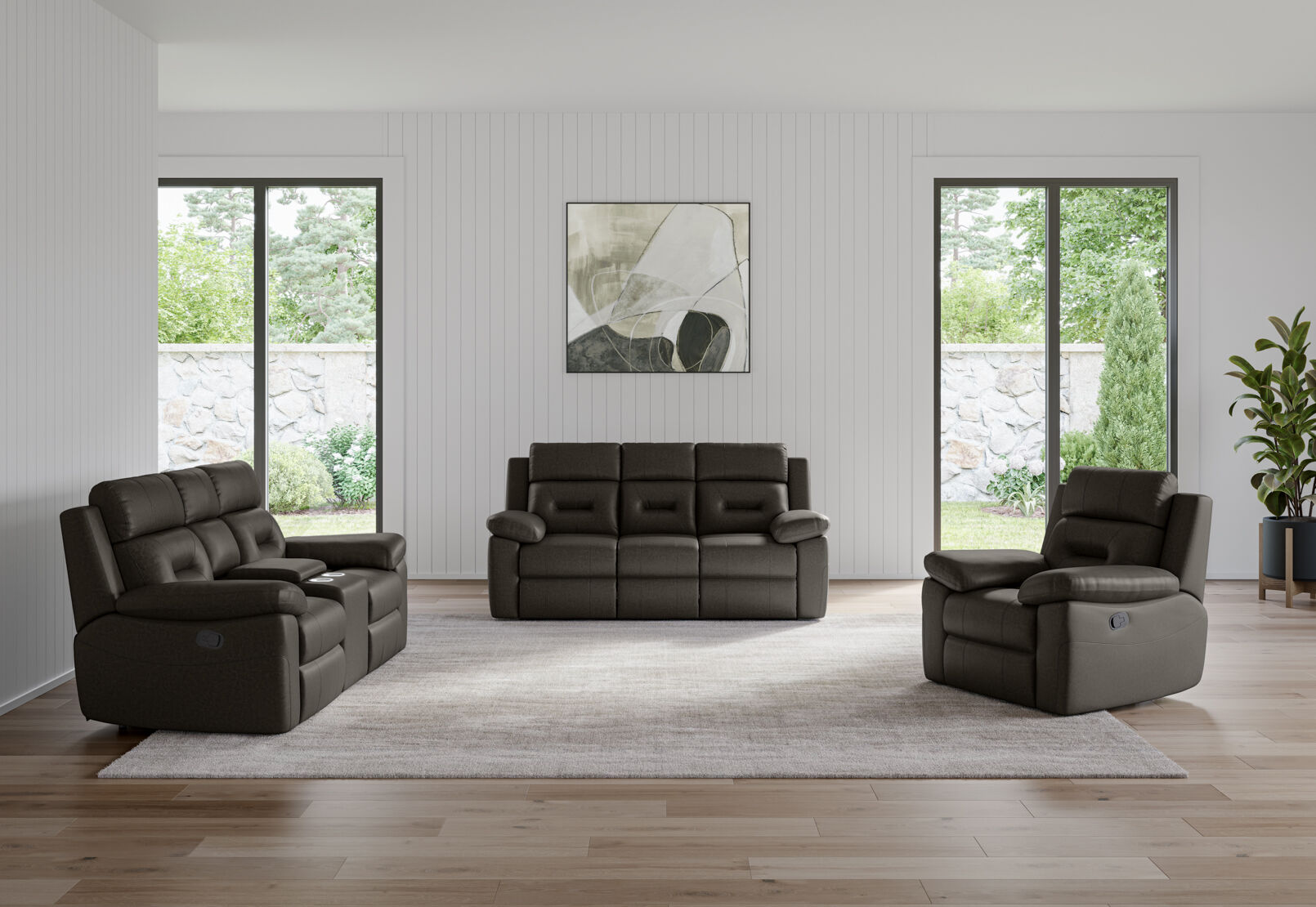 KESWICK FABRIC RECLINER CHARCOAL