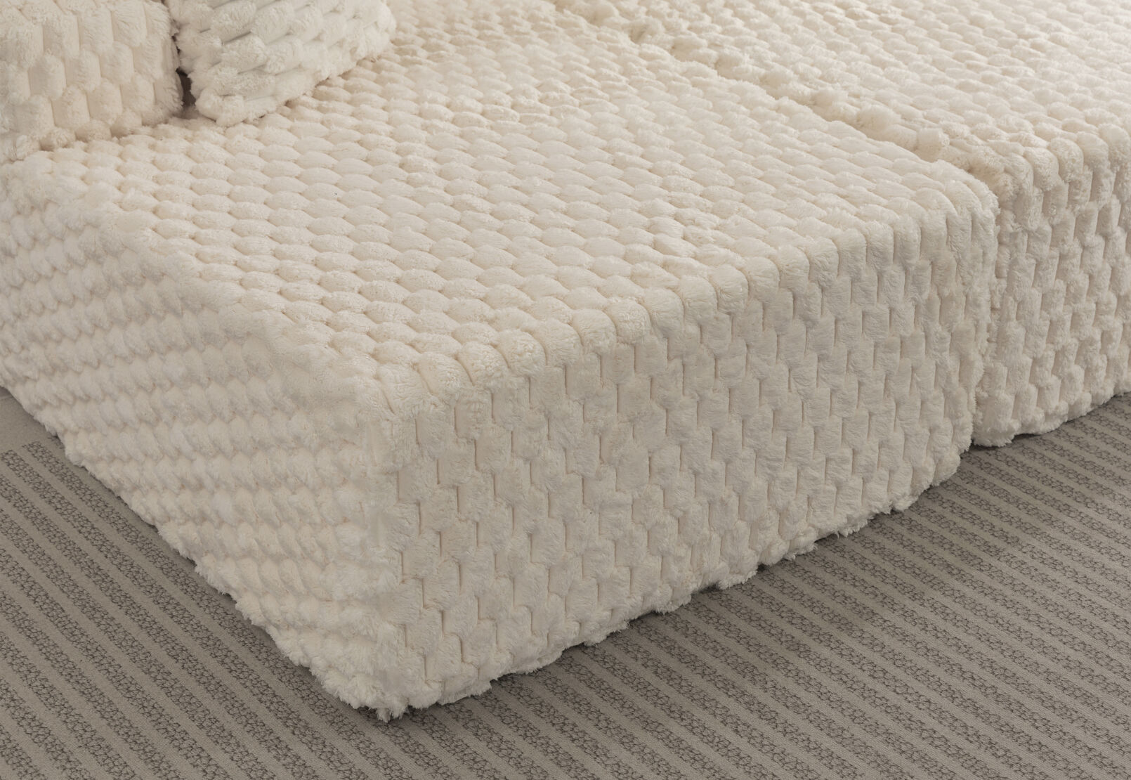 MACERATA 2 SEAT CHAISE SOFA CREAM