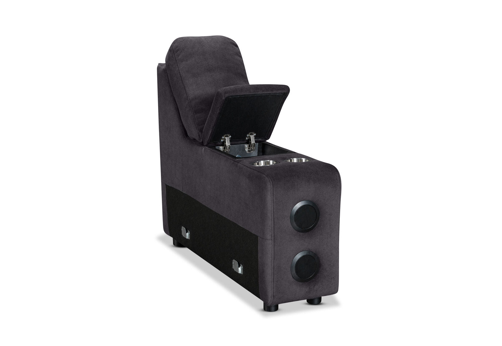 BEVERLY FABRIC MODULAR CONSOLE DARK GREY