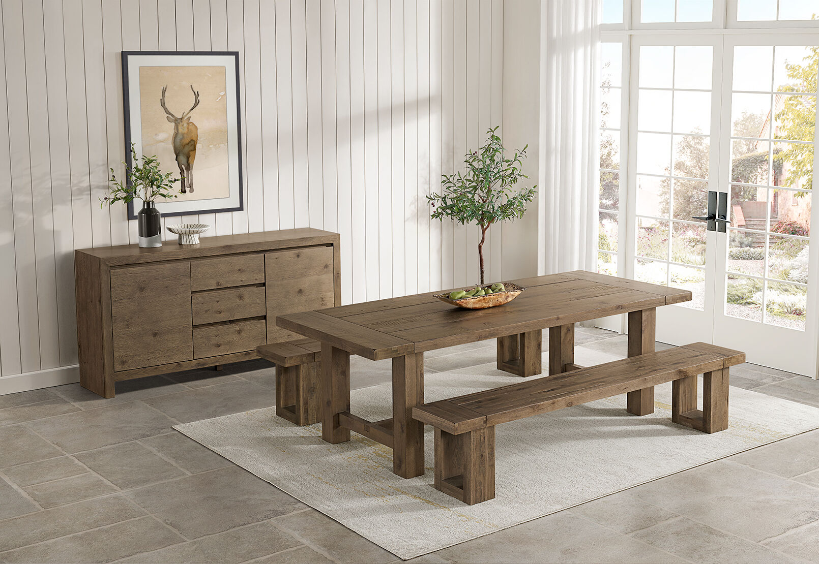 HOCKNEY BENCH RUSTIC NATURAL