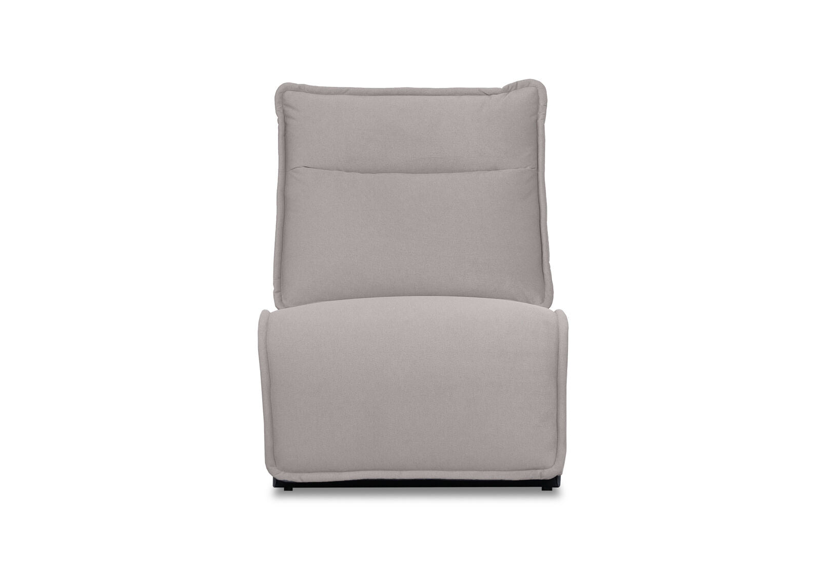 ALCINA FABRIC MODULAR ARMLESS FIXED CHAIR LIGHT GREY