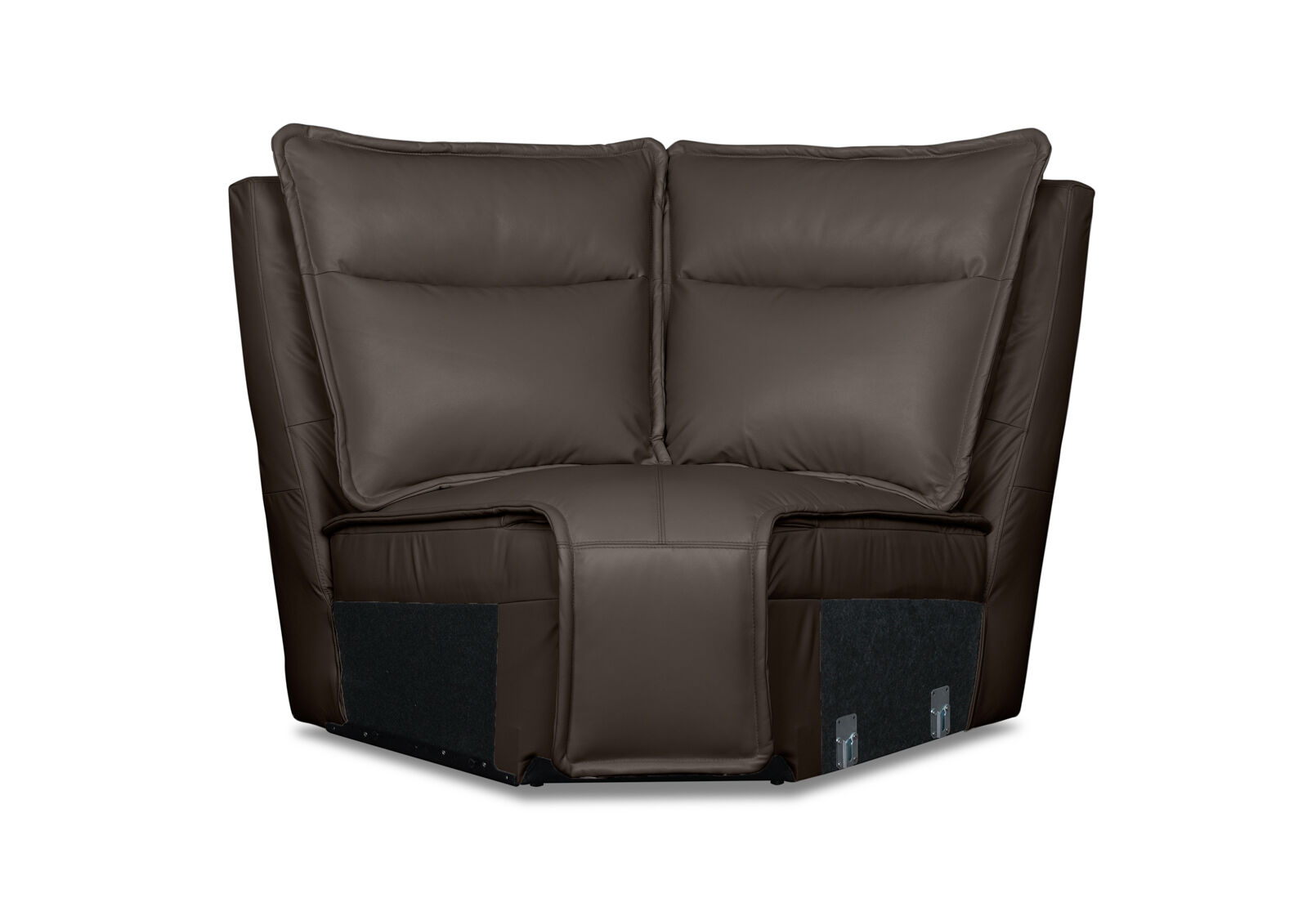 ALCINA LEATHER MODULAR CORNER WEDGE CHOCOLATE